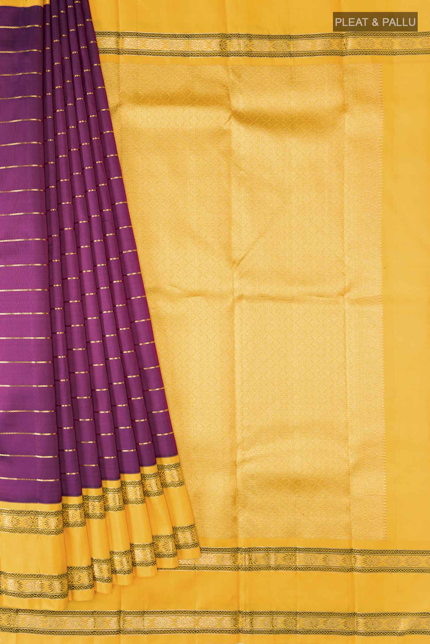 Purple Kanjivaram Silk Saree - Image 4