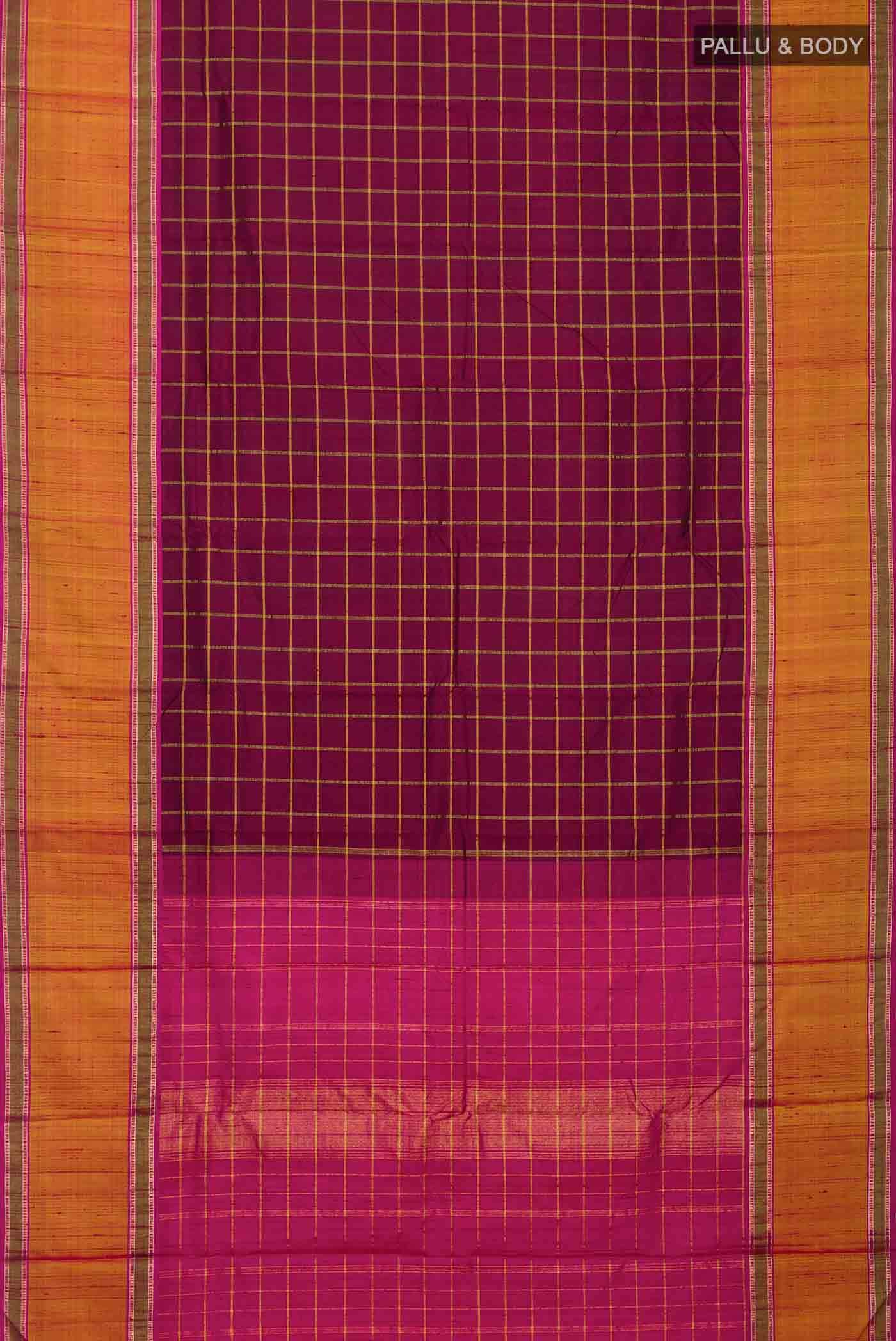 Purple Kanchipuram Silk Saree - Image 4