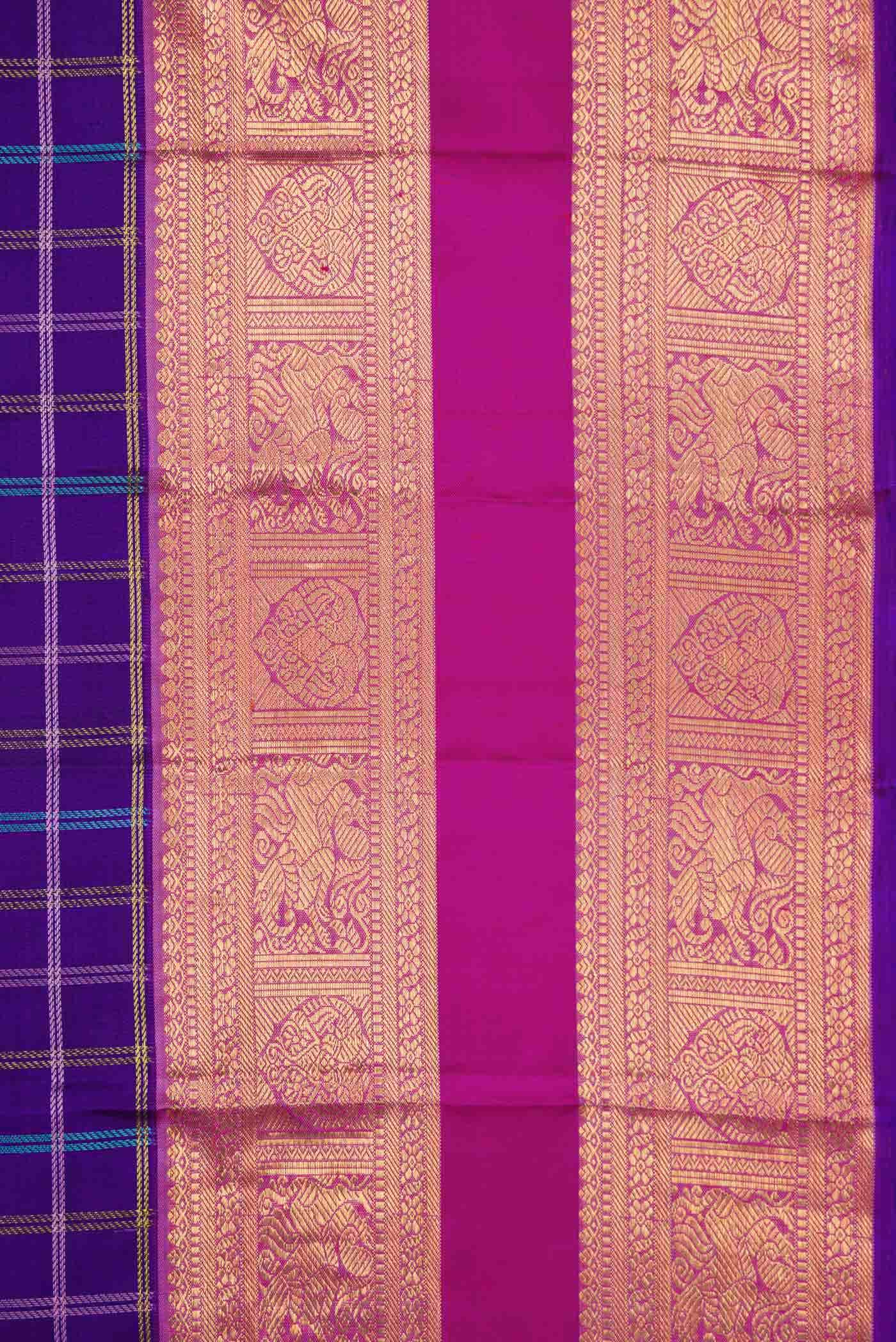 Purple Kanchipuram Silk Saree - Image 6