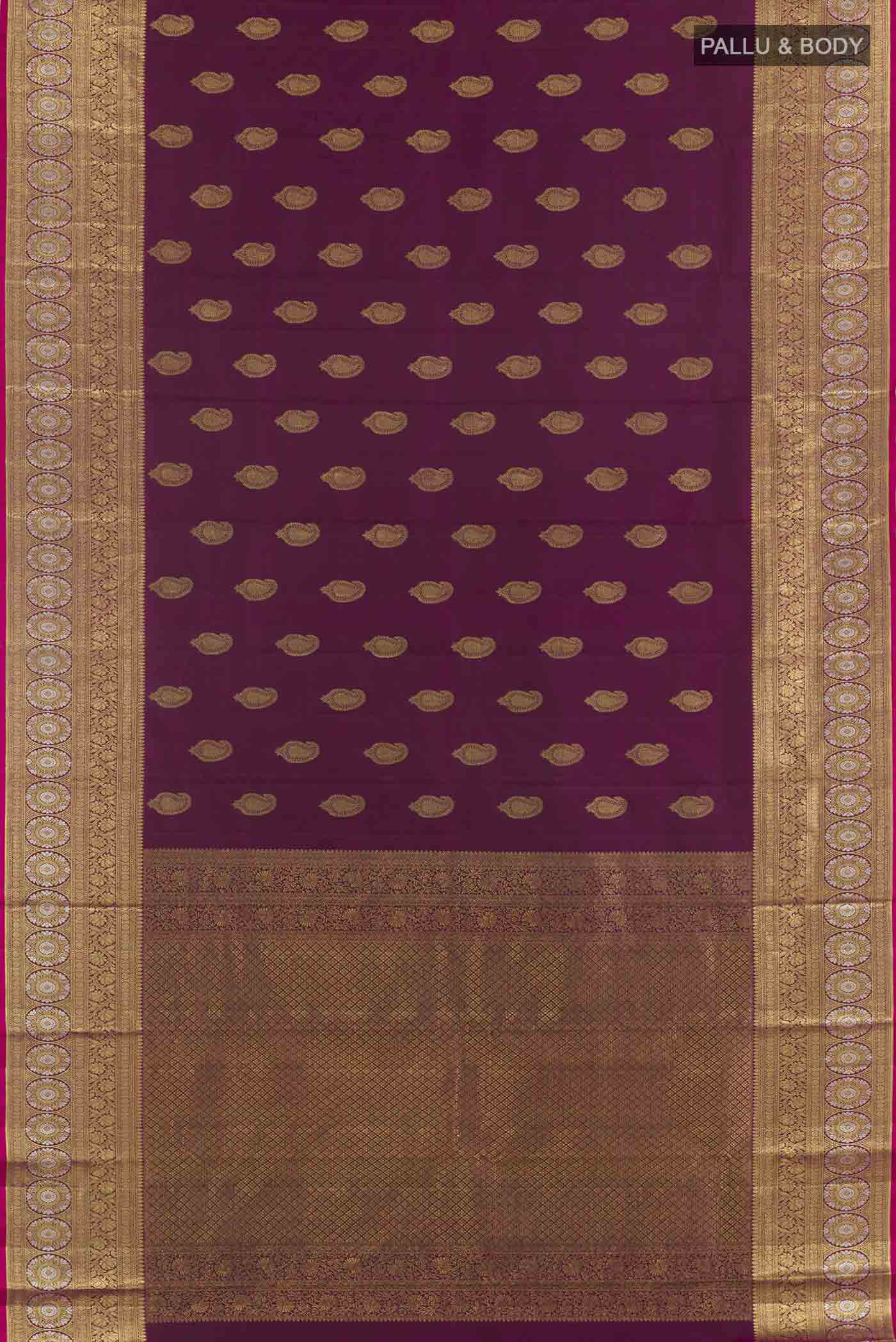 Purple Kanjivaram Silk Saree - Image 5