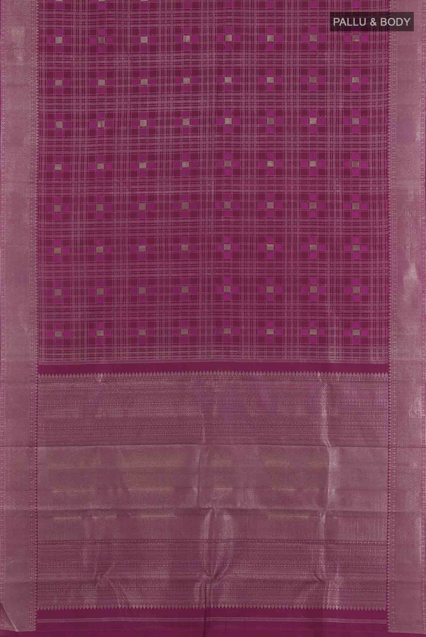 Purple Kanjivaram Silk Saree - Image 3