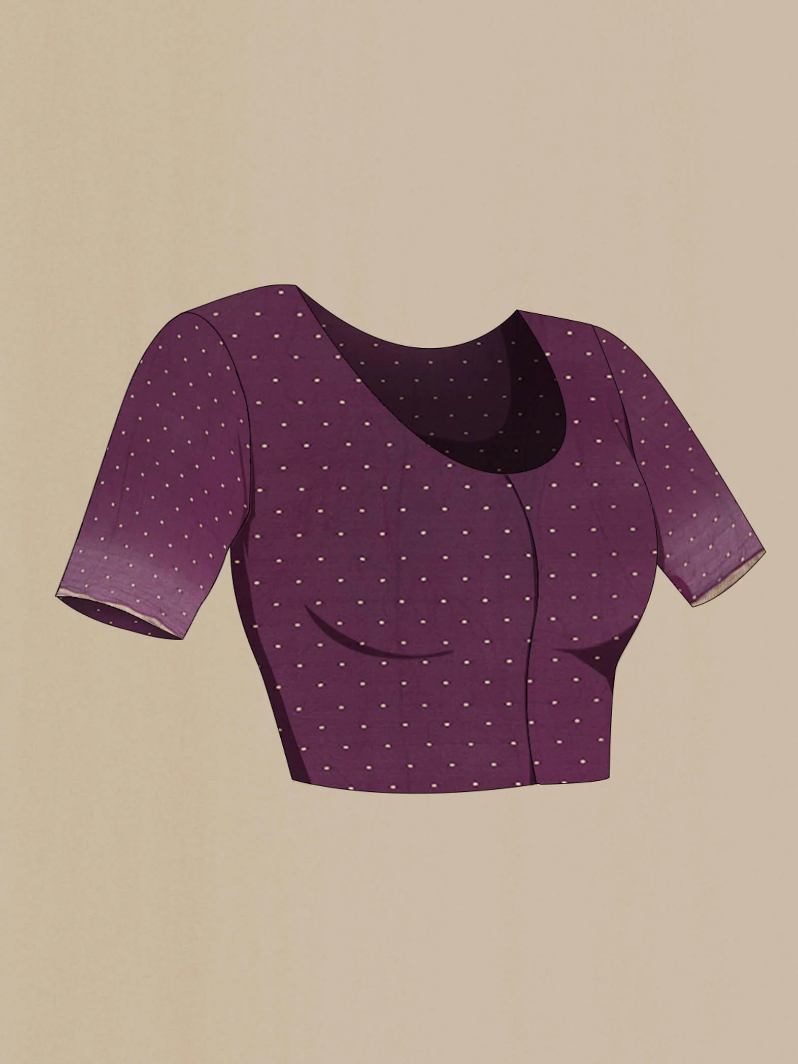 Purple Mysore Chiffon Saree - Image 2