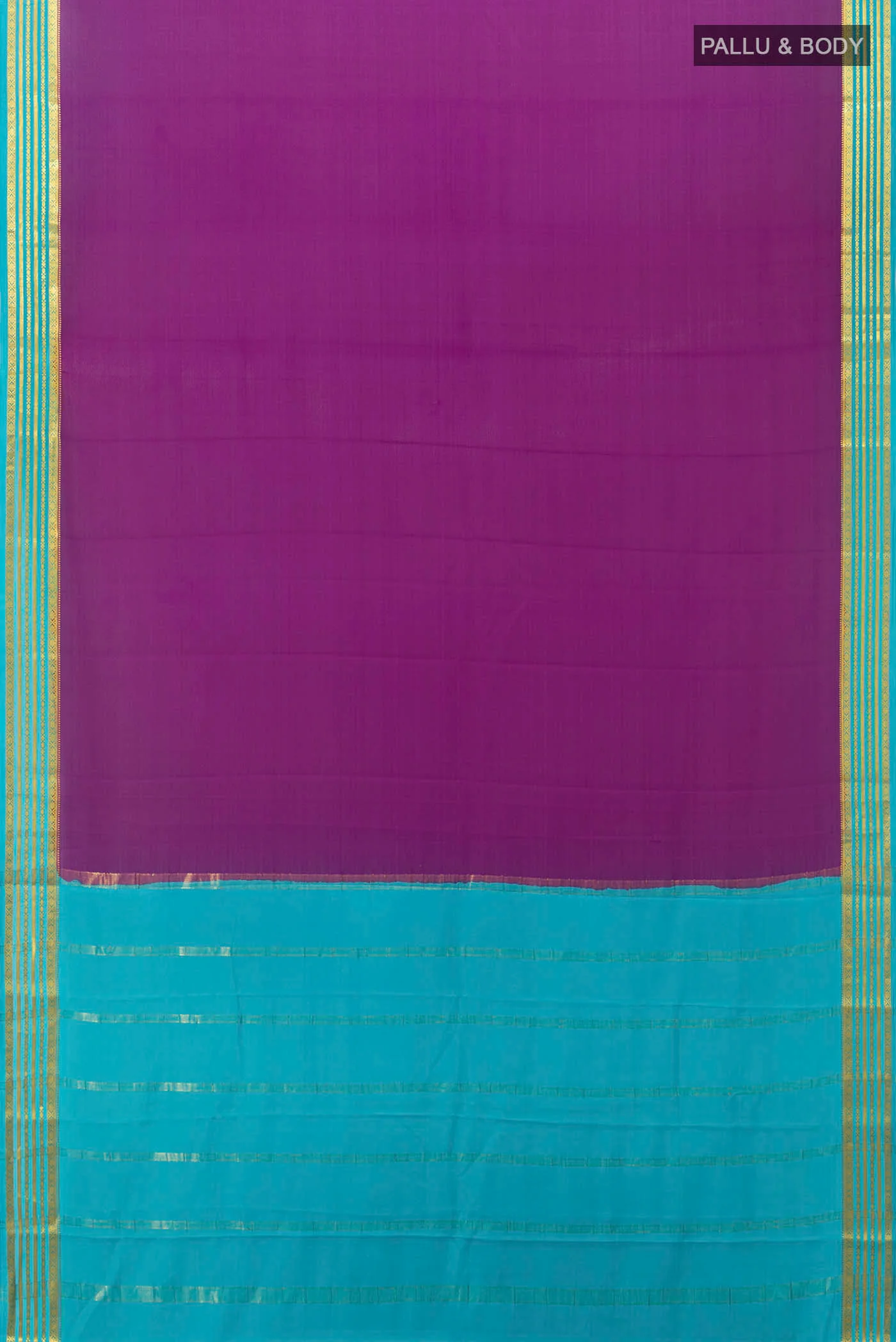 Purple Mysore Crepe Saree - Image 5