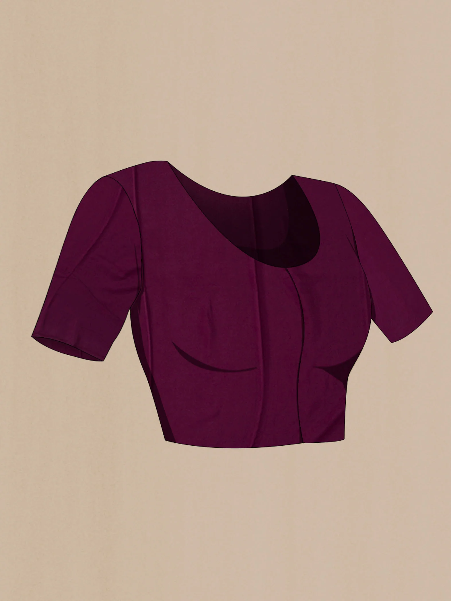 Purple Mysore Crepe Saree - Image 4