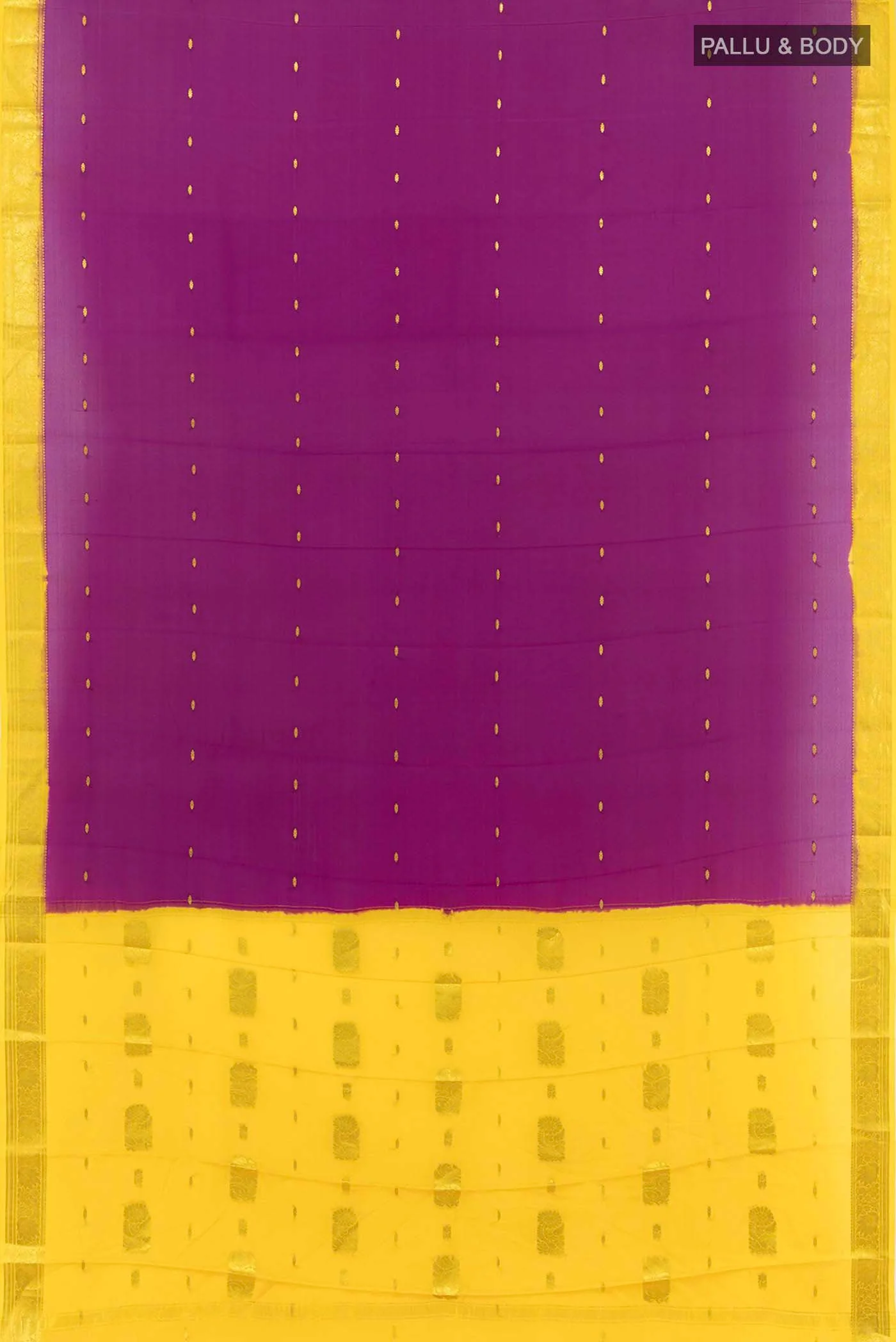 Purple Mysore Crepe Saree - Image 5