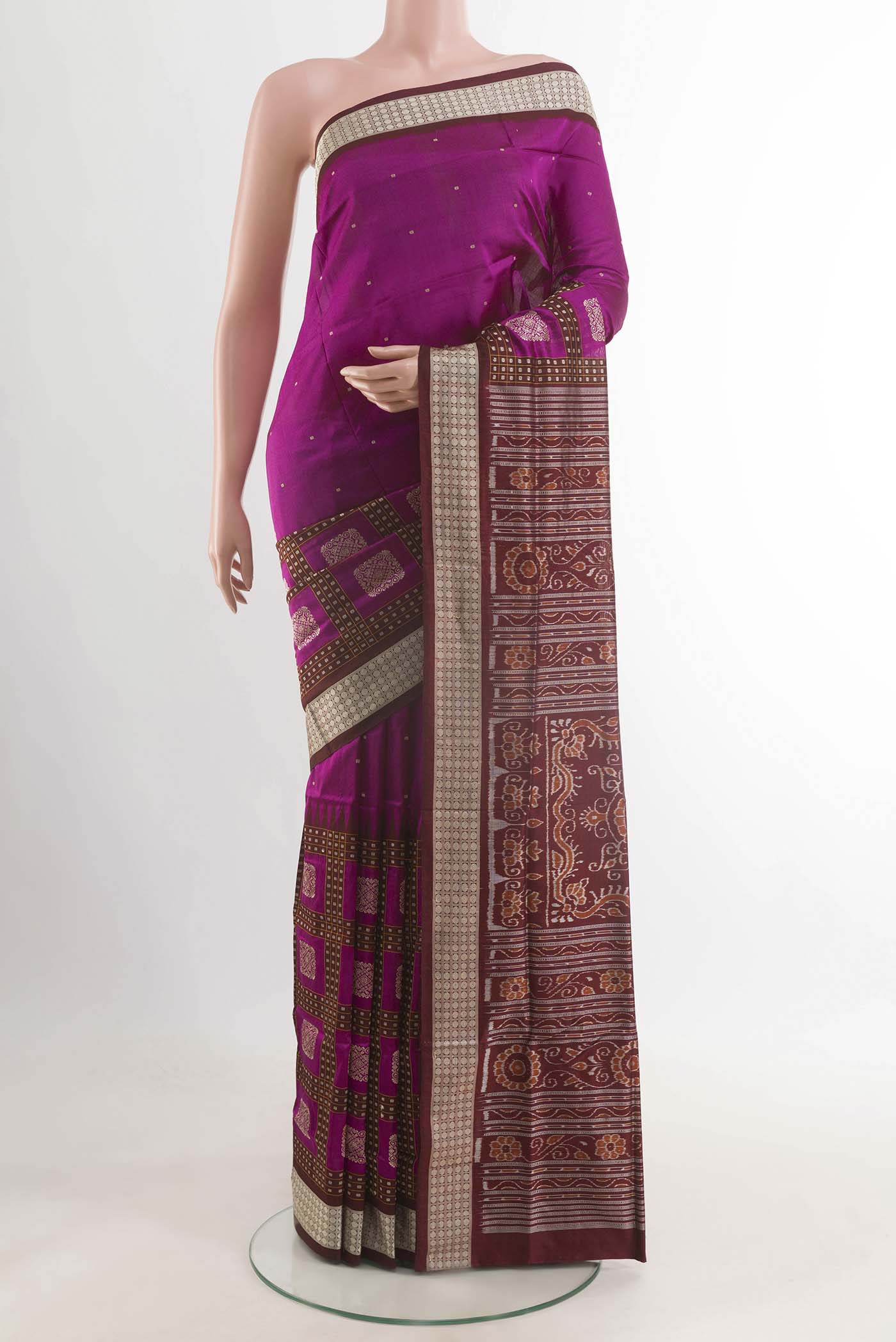 Purple Orissa Silk Saree