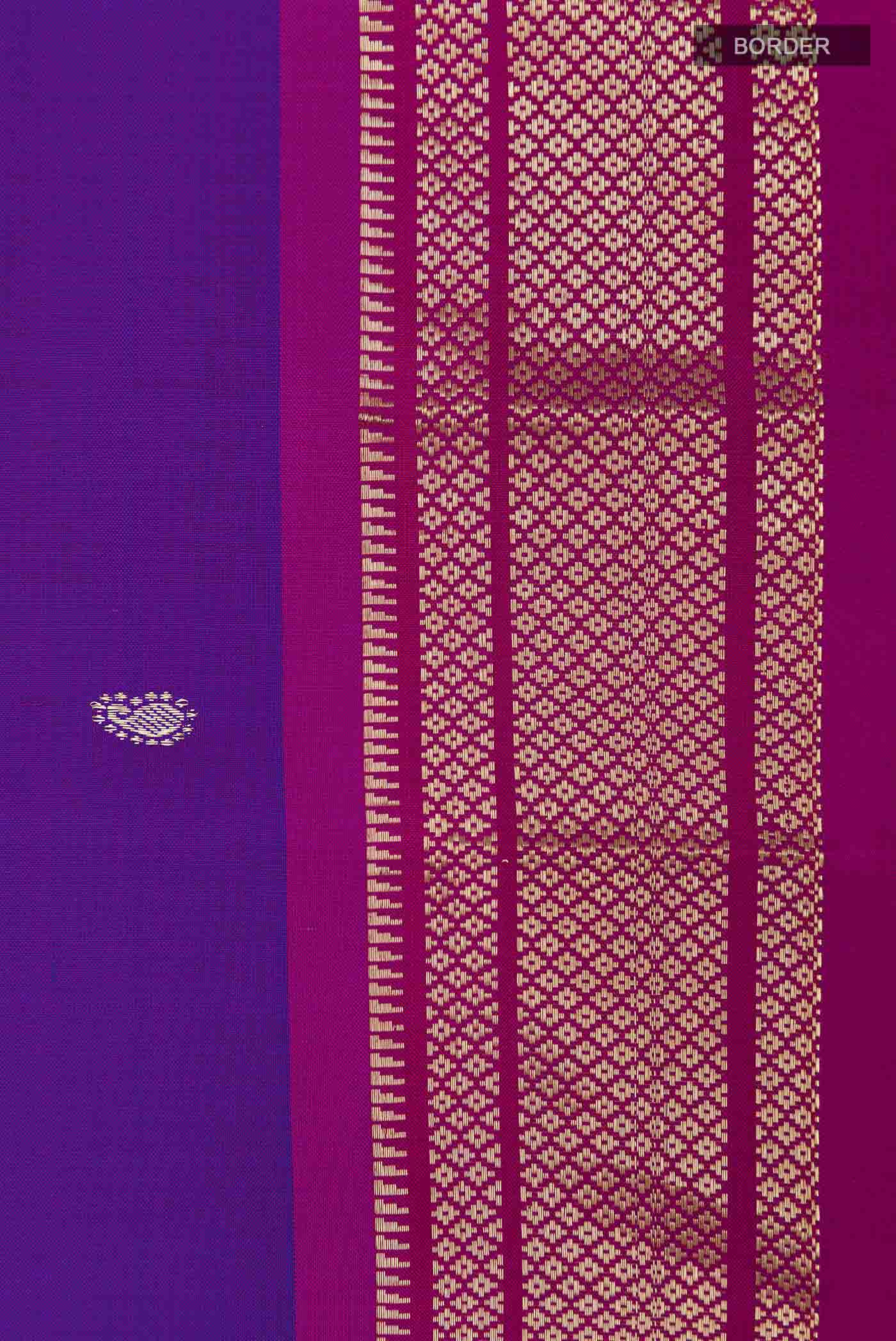 Violet Paithani Silk Saree - Image 3