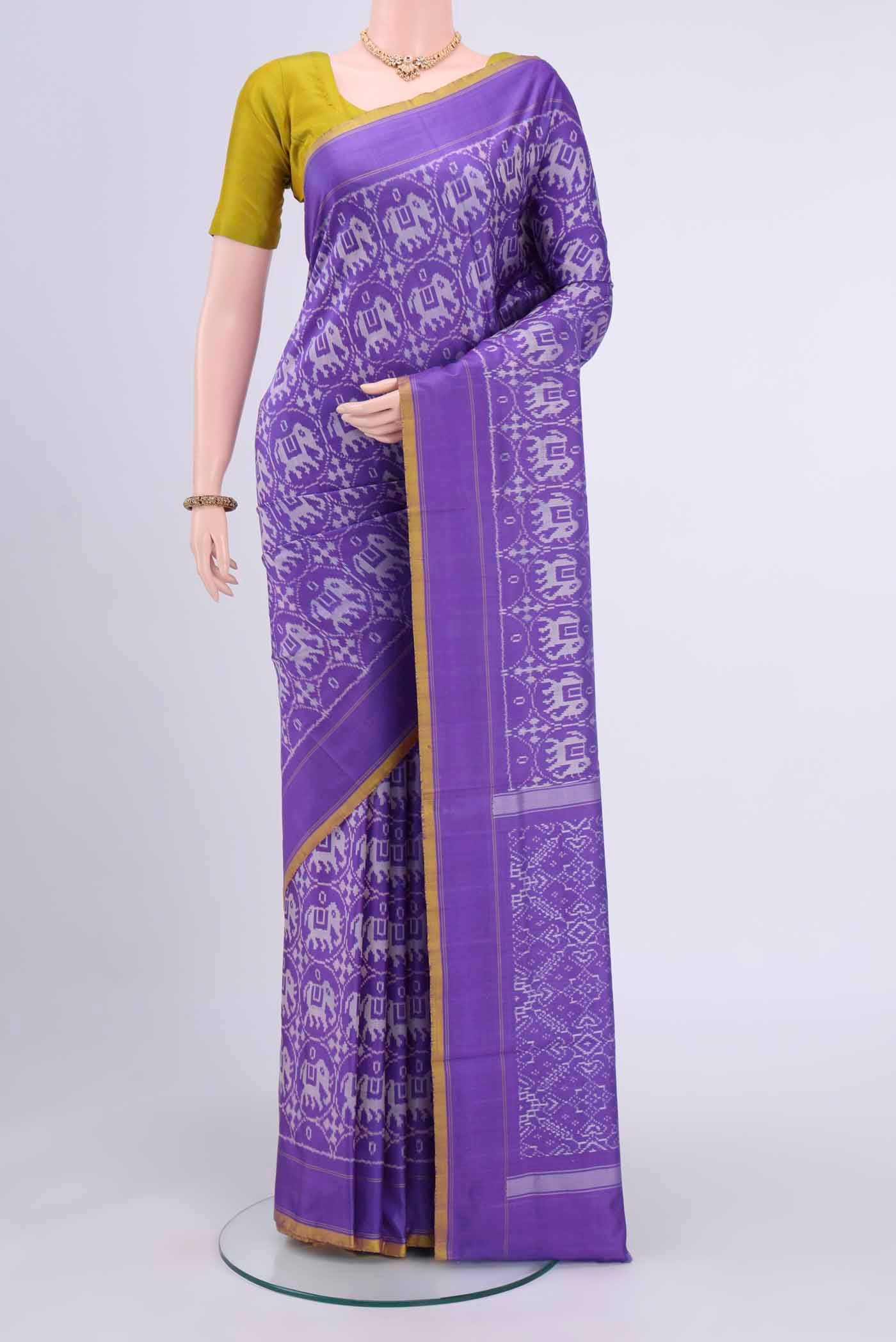 Purple Pochampally Saree