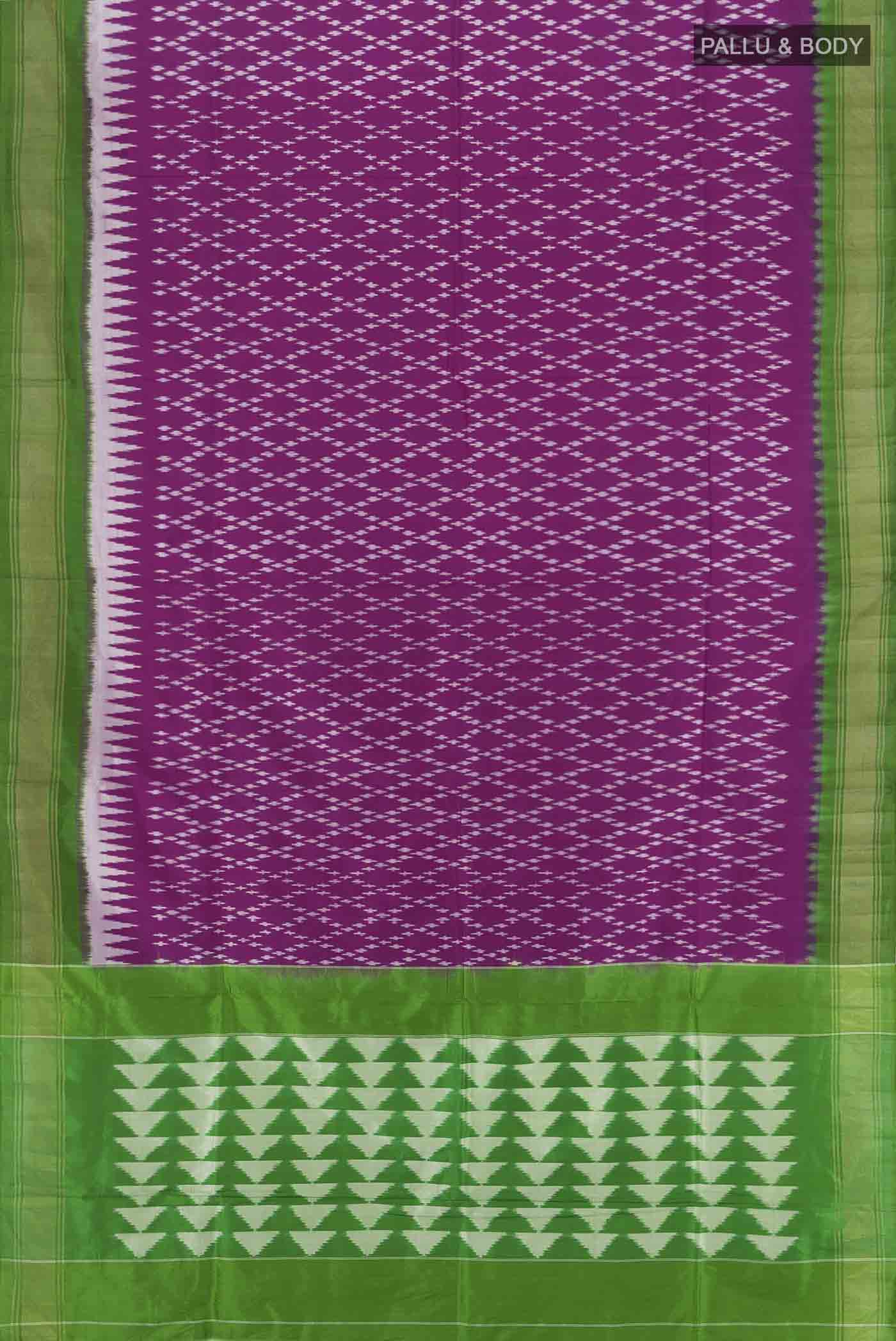 Purple Pochampally Silk Saree - Image 5