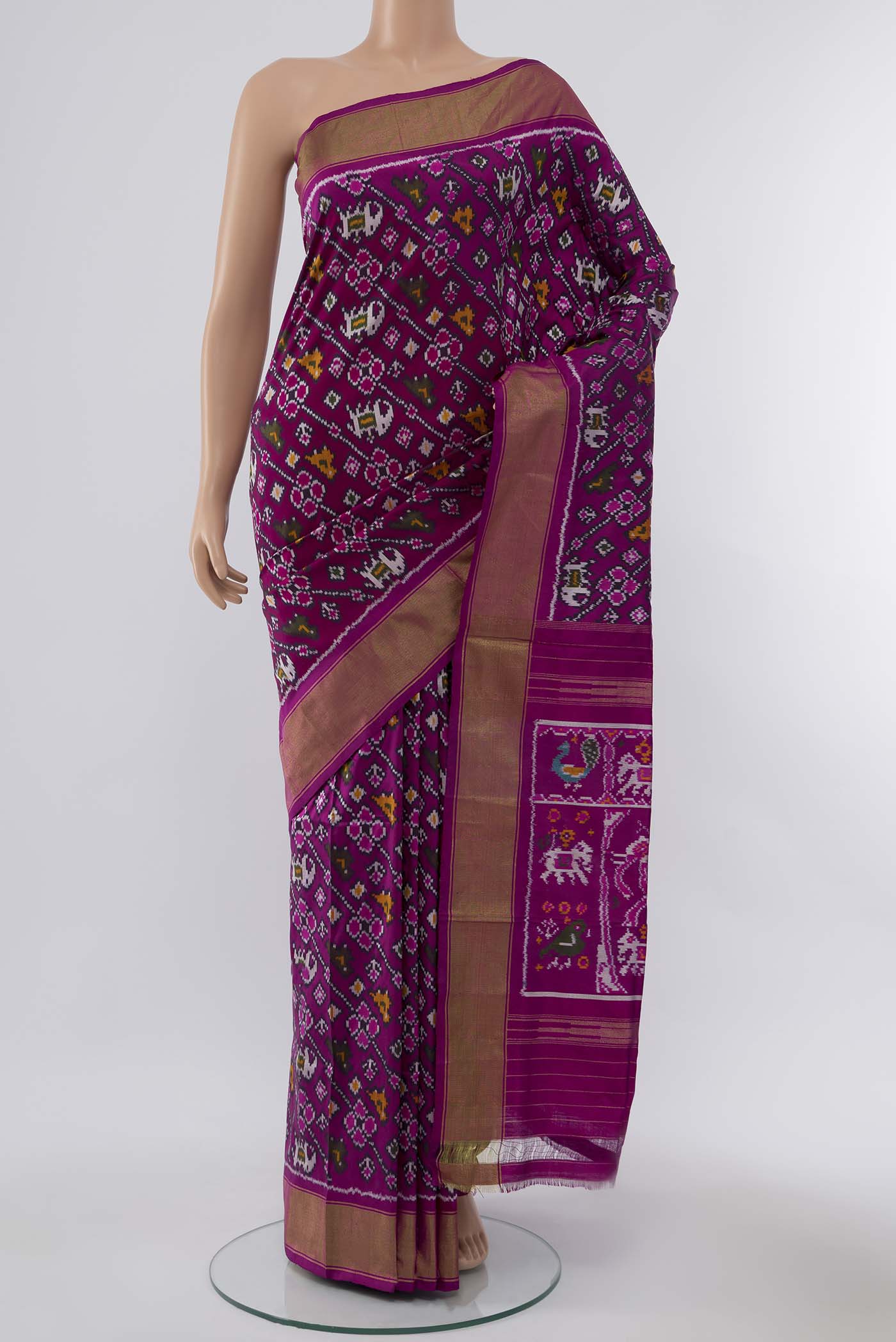 Purple Pochampally Silk Saree
