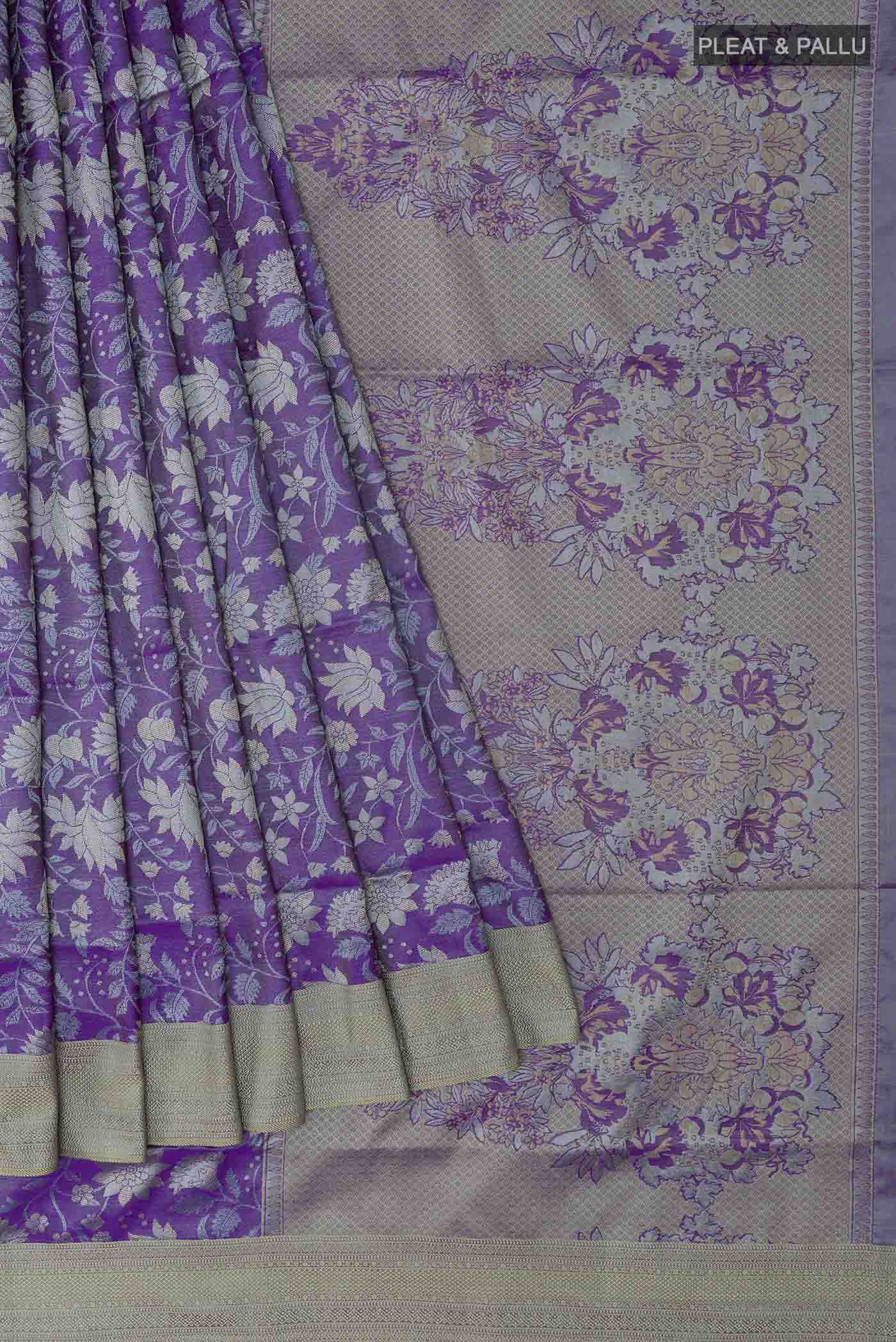 Purple Soft Silk Saree - Image 4
