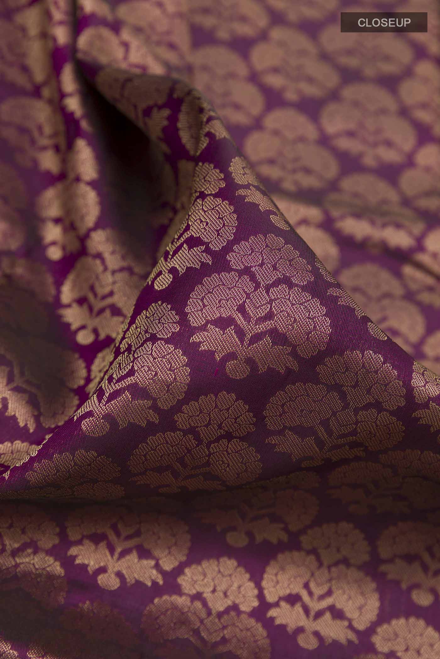 Purple Soft Silk Saree - Image 2