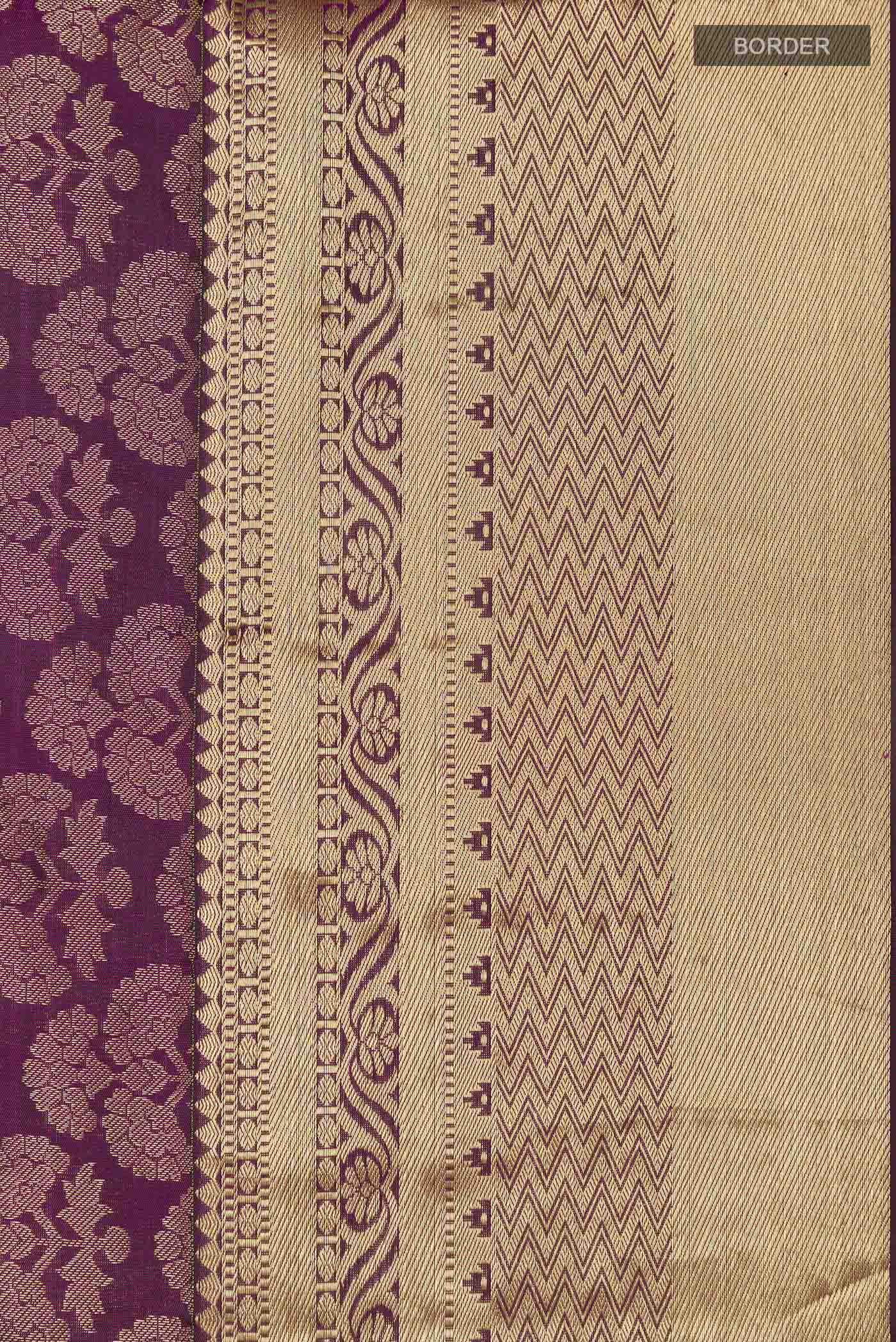 Purple Soft Silk Saree - Image 3