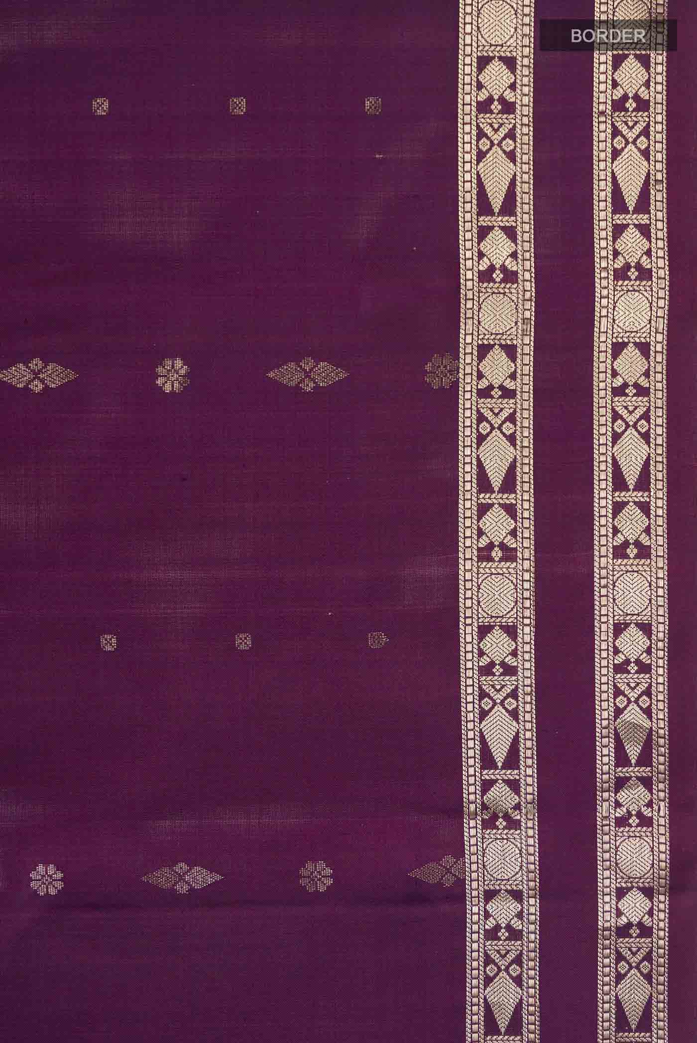 Purple Soft Silk Saree - Image 3