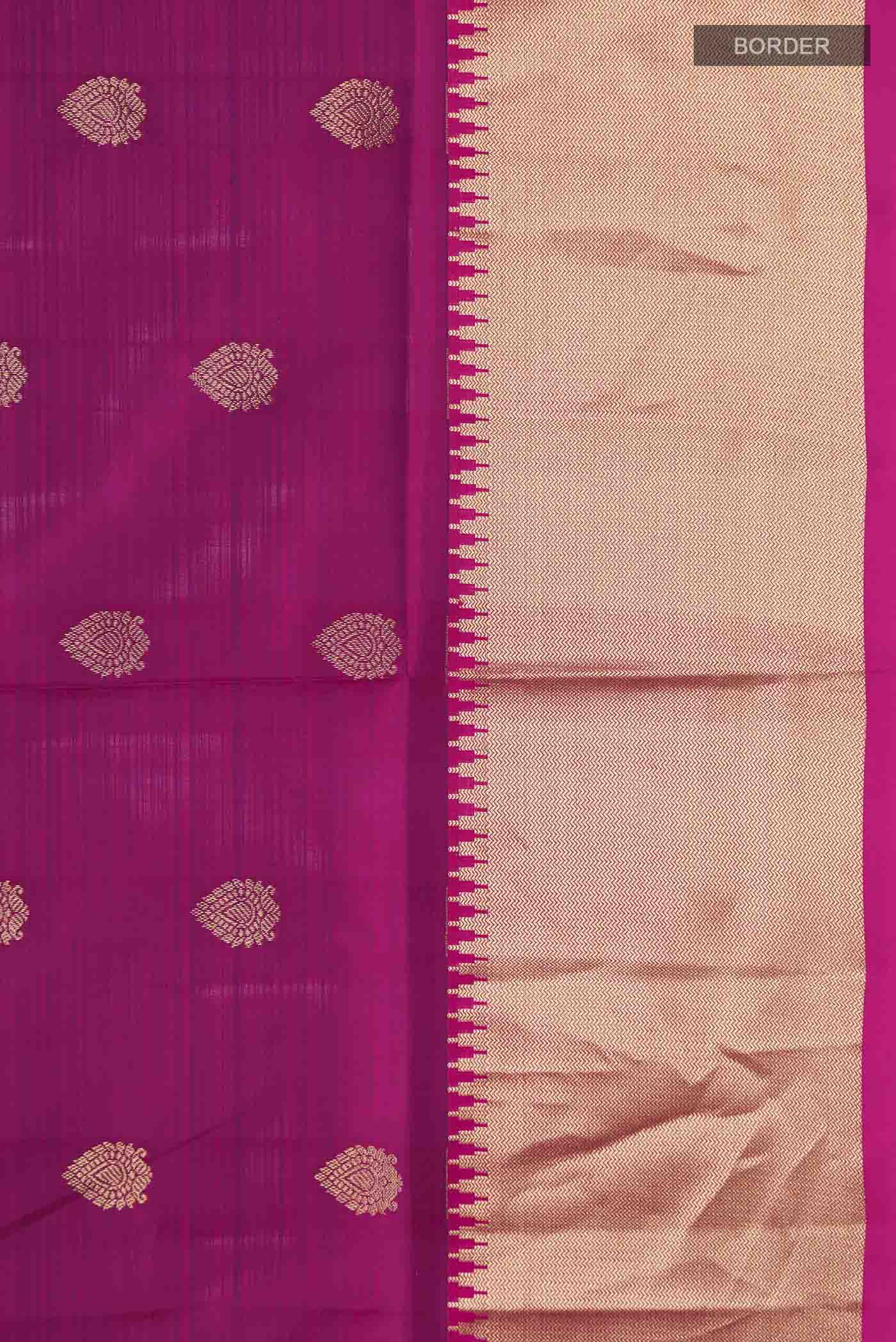 Purple Soft Silk Saree - Image 3