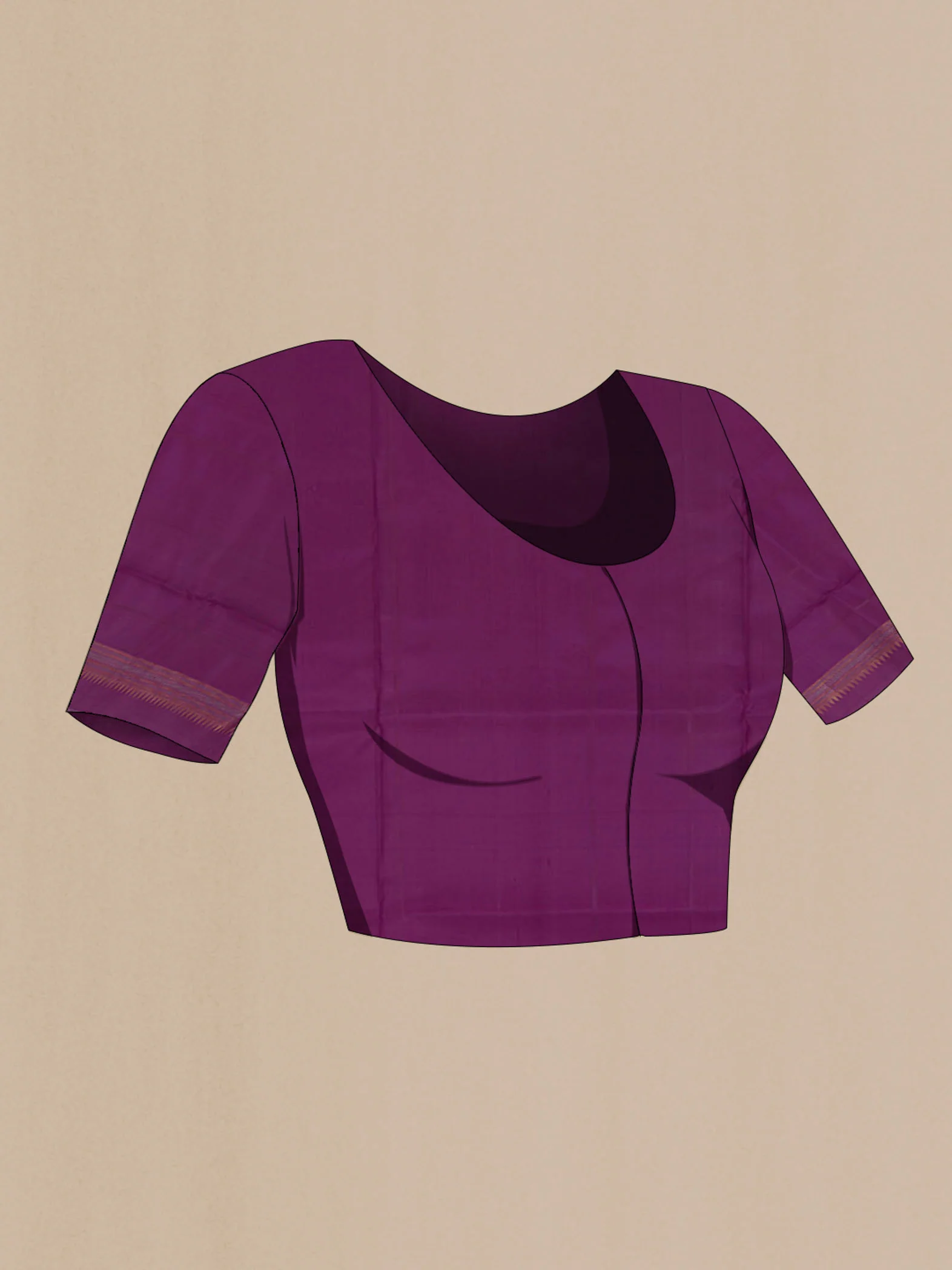 Purple Soft Silk Saree - Image 4