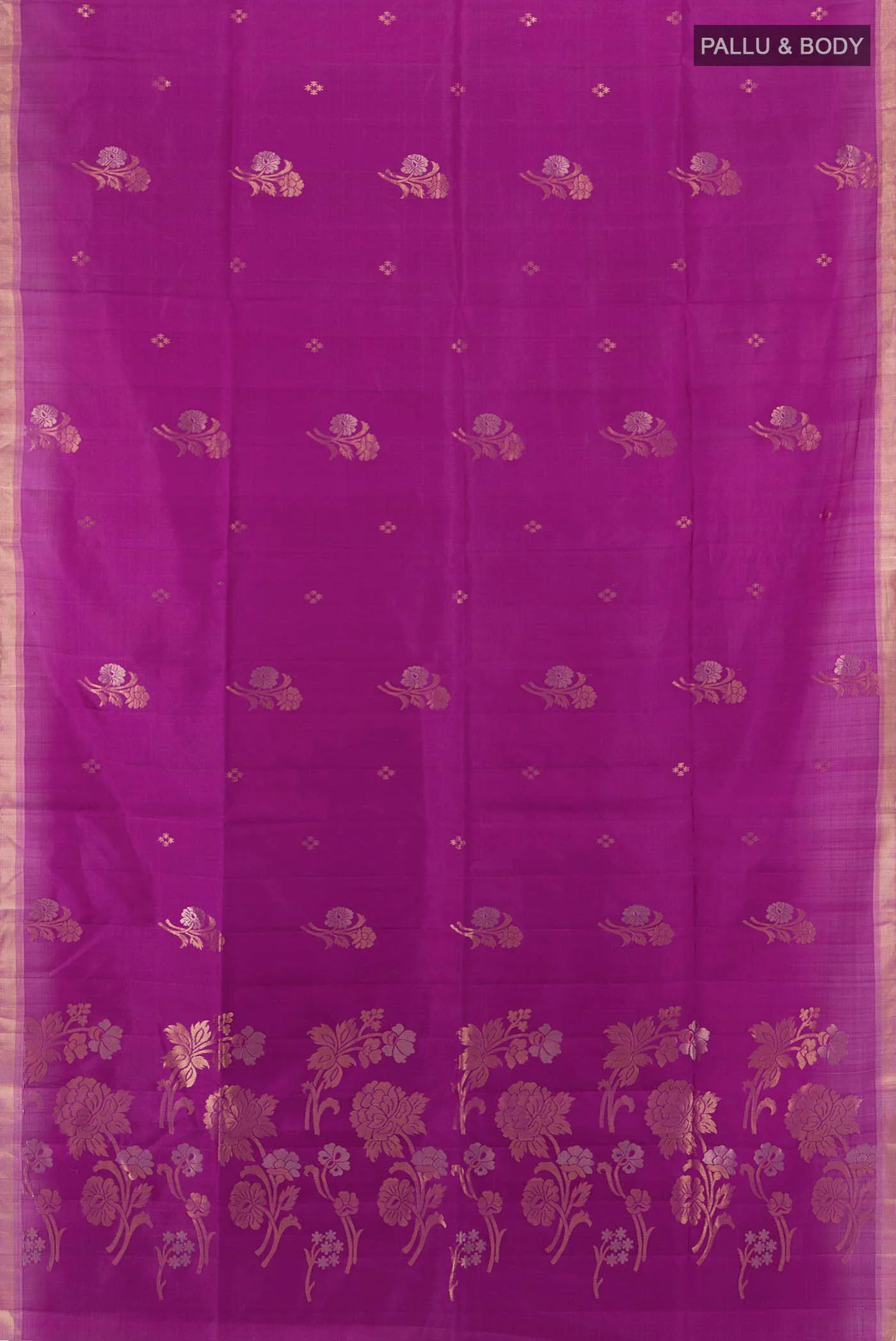 Magenta Soft Silk Saree - Image 5