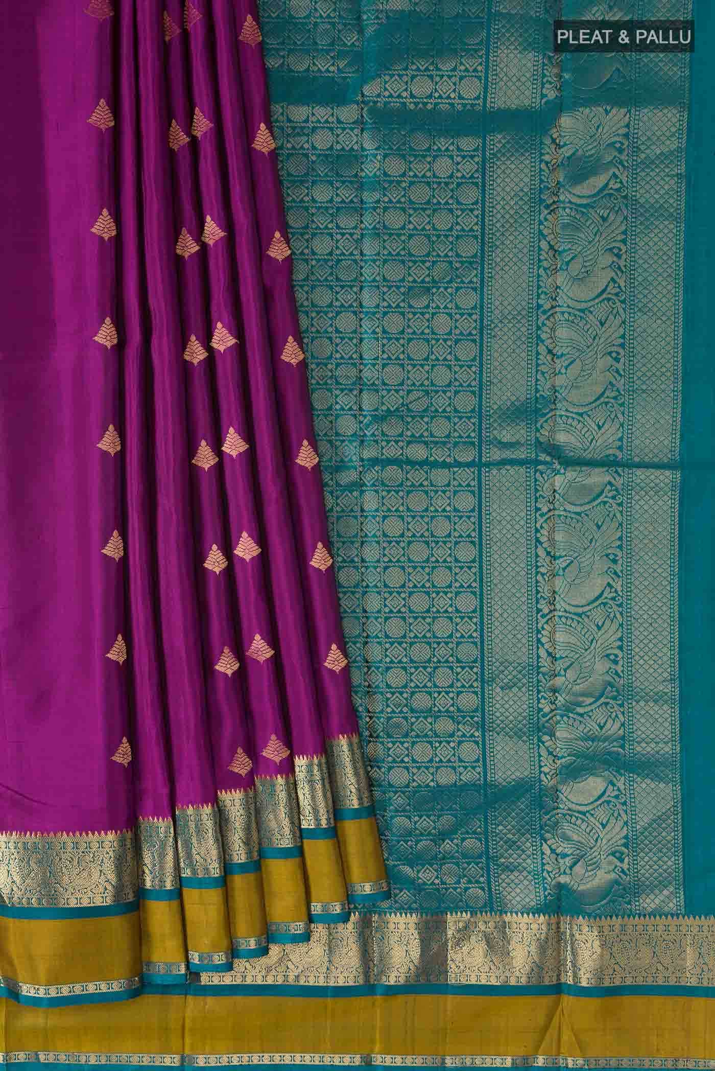 Purple Soft Silk Saree - Image 2