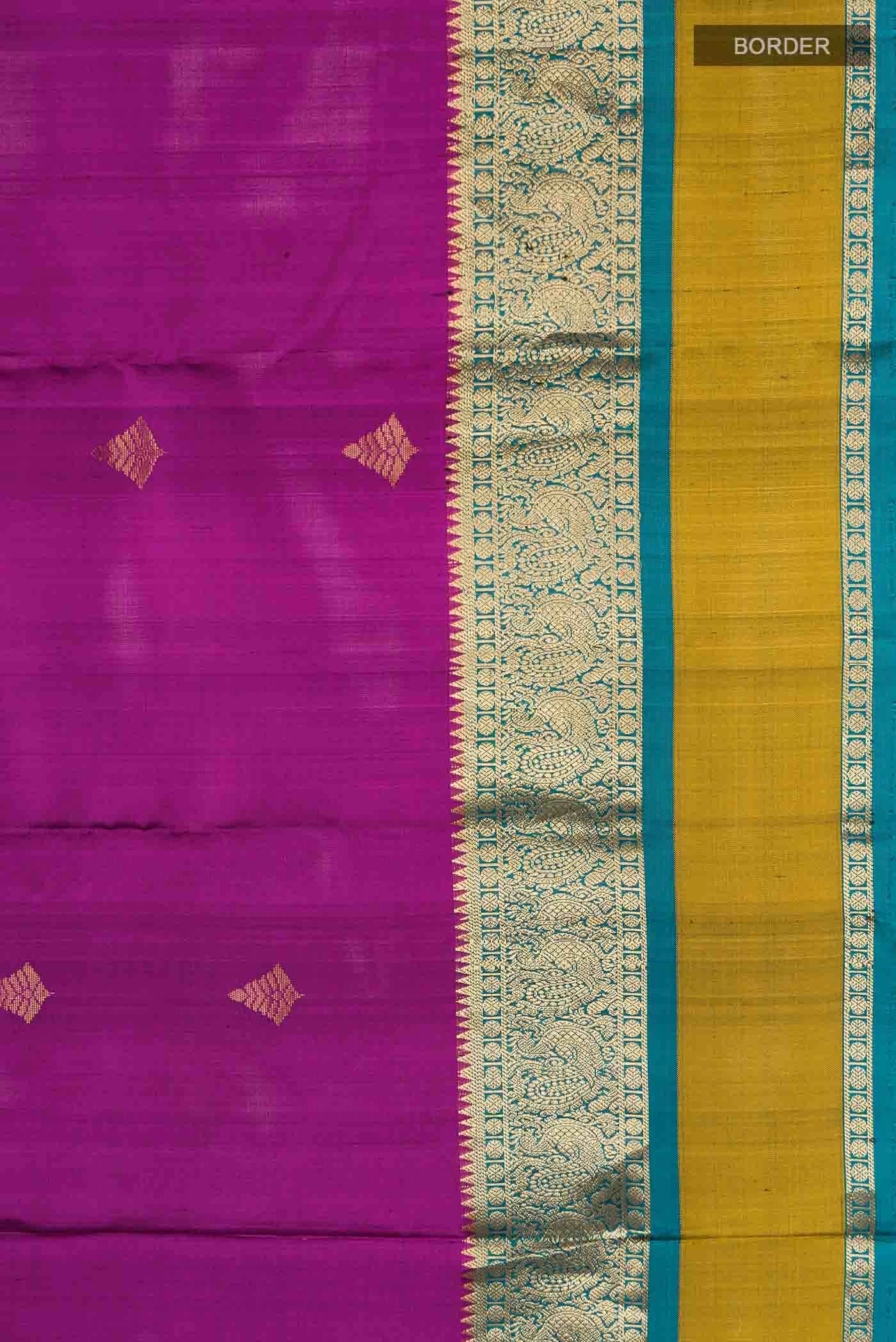 Purple Soft Silk Saree - Image 5
