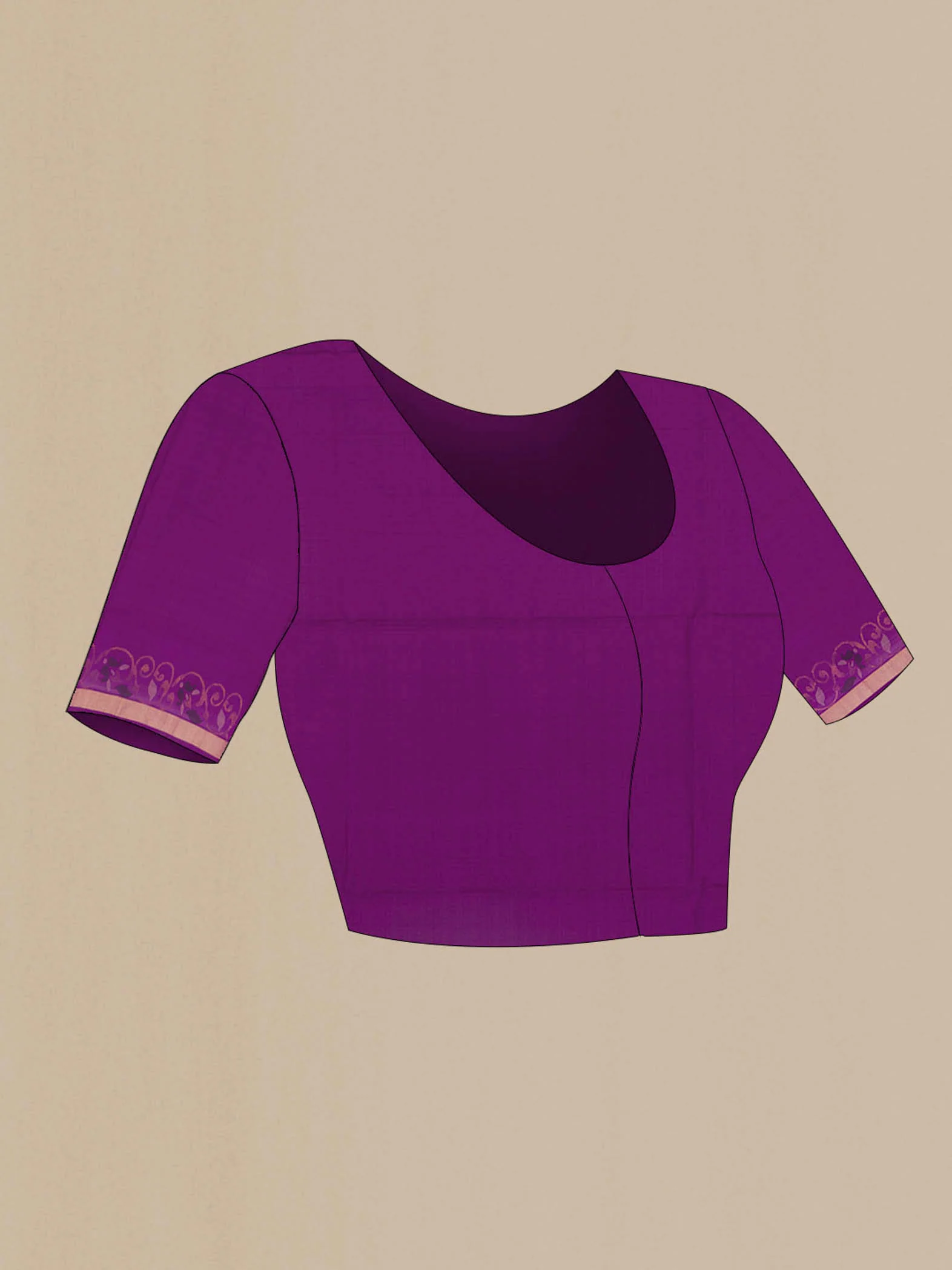 Purple Uppada Silk Saree - Image 2