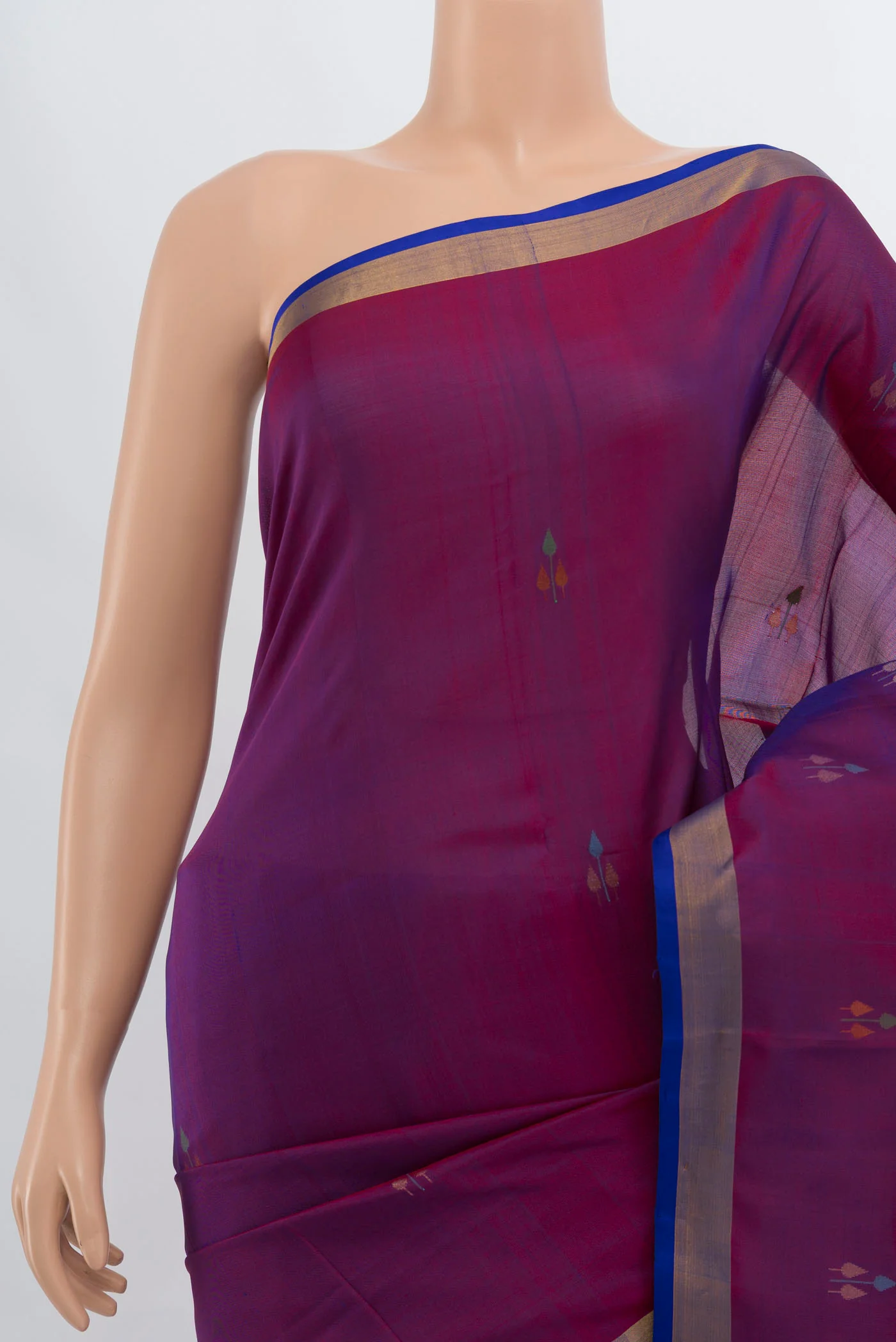 Purple Uppada Silk Saree - Image 2