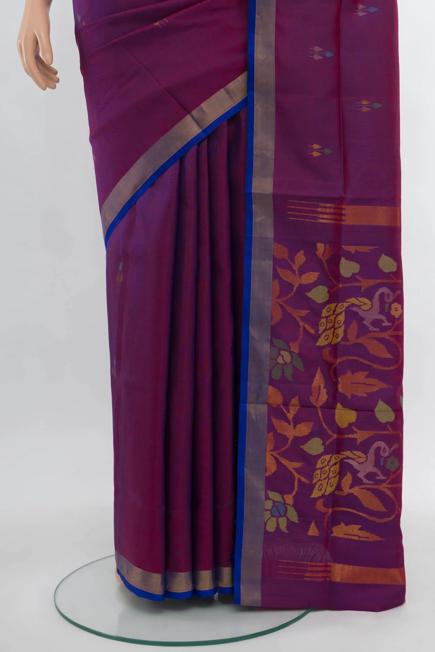Purple Uppada Silk Saree - Image 3