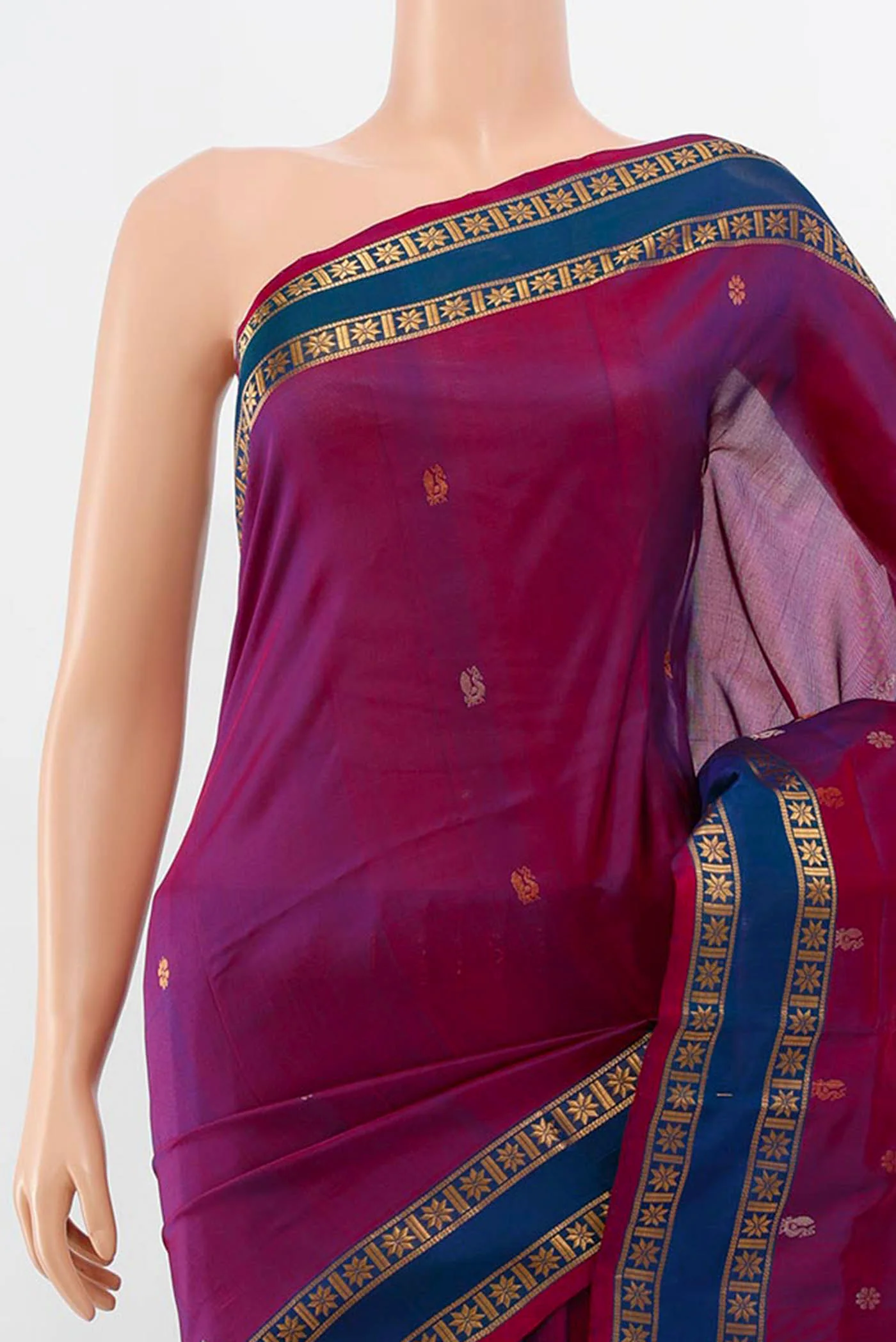 Purple Uppada Silk Saree - Image 2