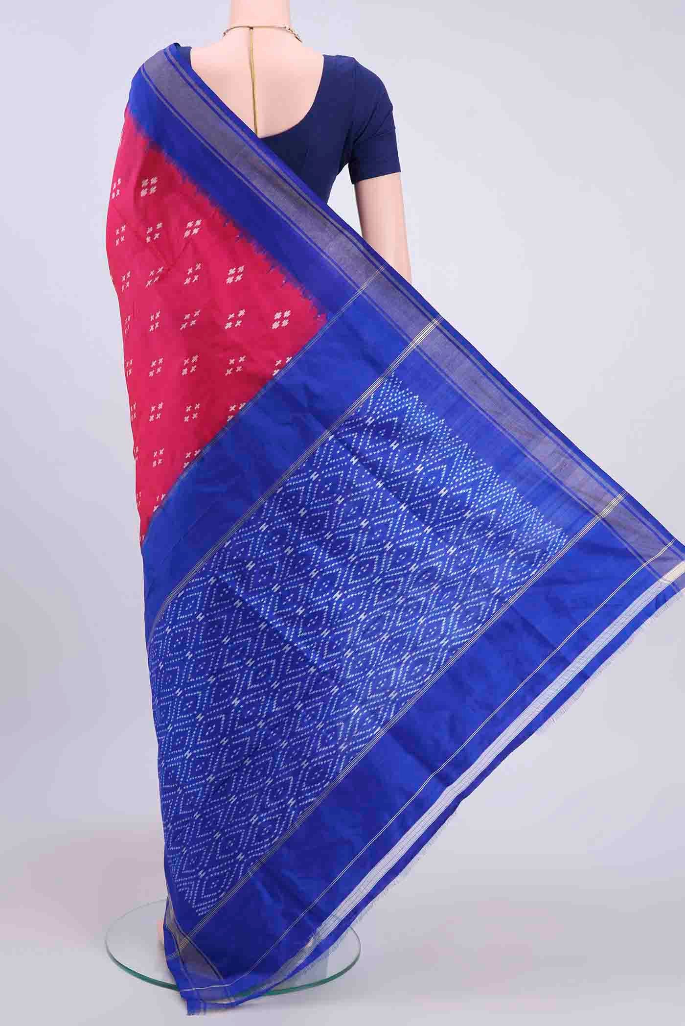 Pink Pochampally Silk Saree - Image 3