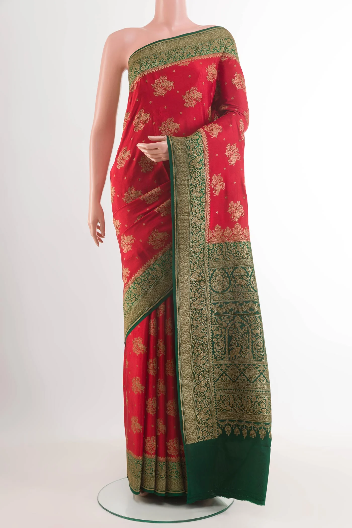 Red Banarasi Georgette Saree