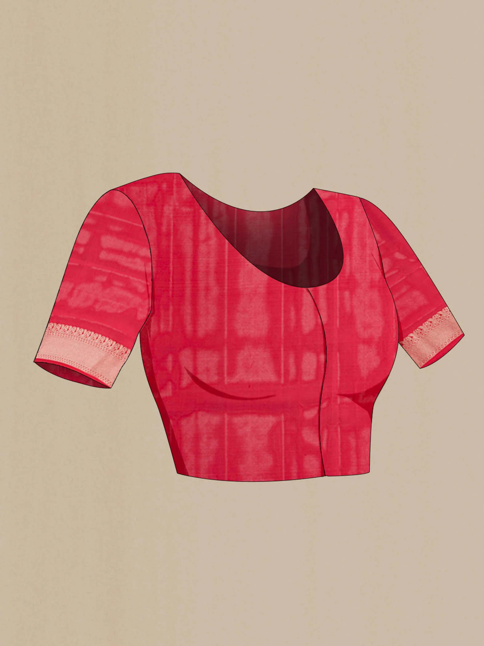 Red Banarasi Silk Saree - Image 5