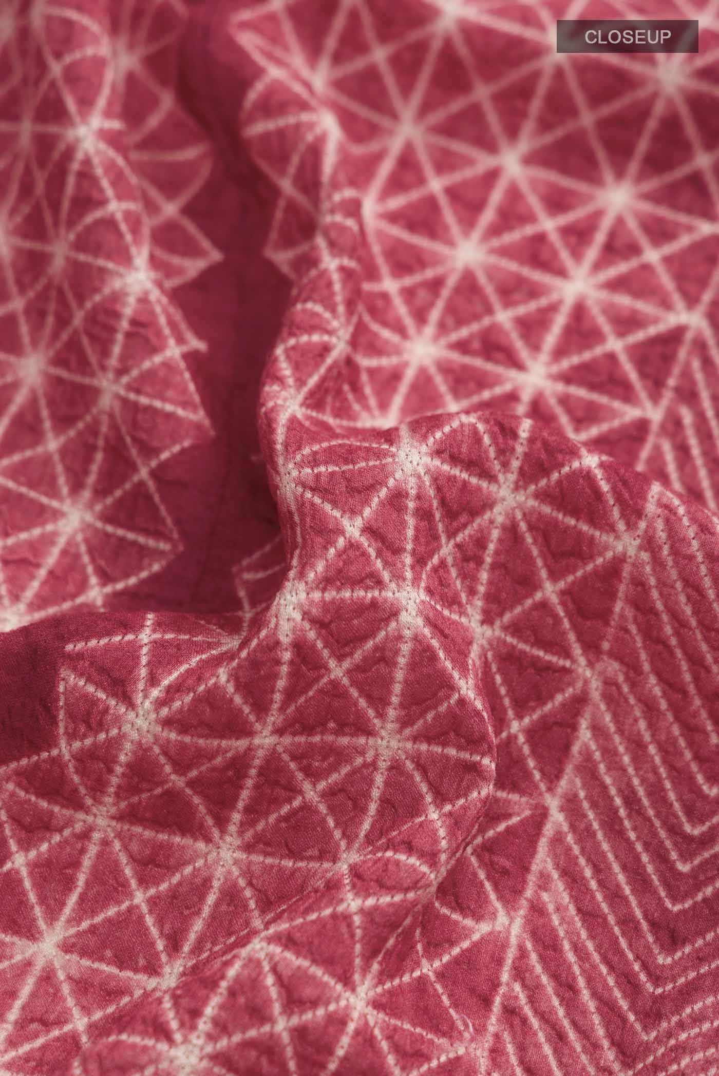 Red Bhagalpuri Tussar Silk Saree - Image 2