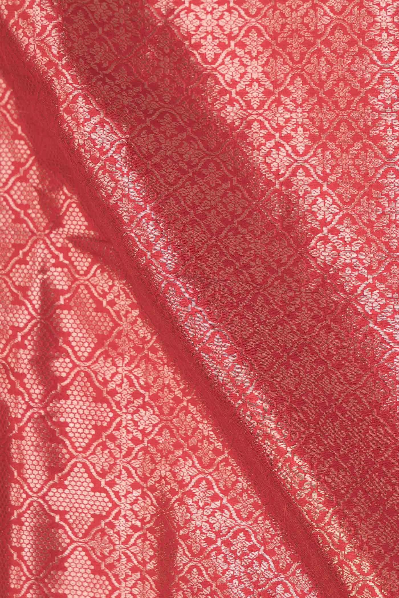 Red Dual Tone Banarasi Silk Saree - Image 2