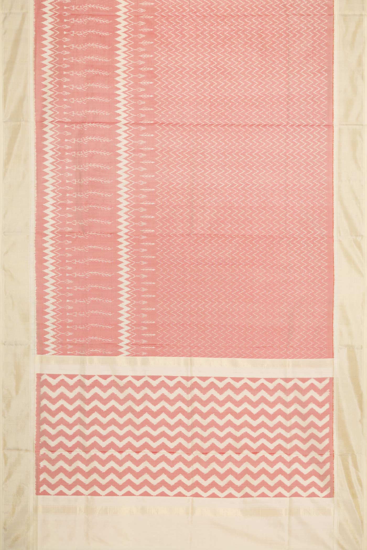 Coral Pochampally Silk Saree - Image 6