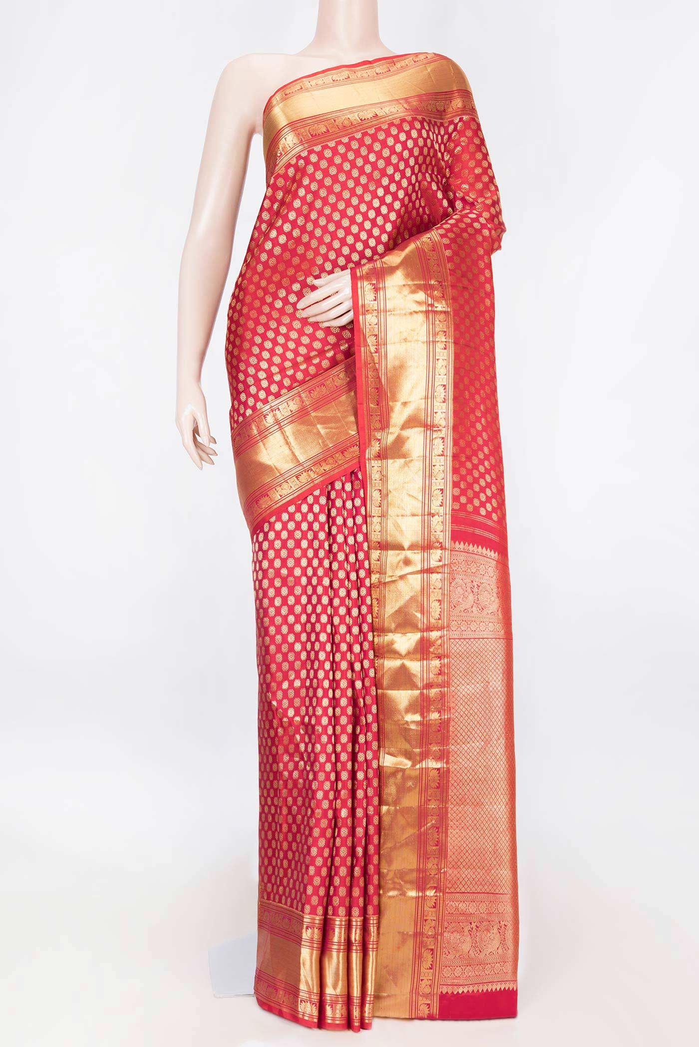 Red Dual Tone Kanchipuram Saree