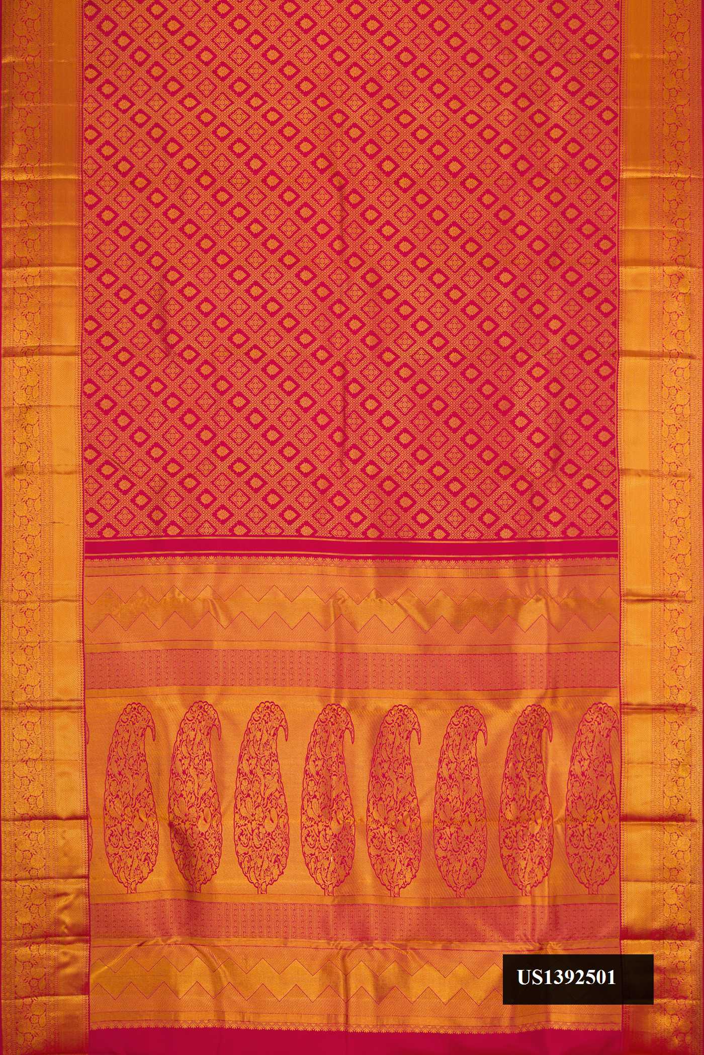 Red Dual Tone Kanchipuram Silk Saree