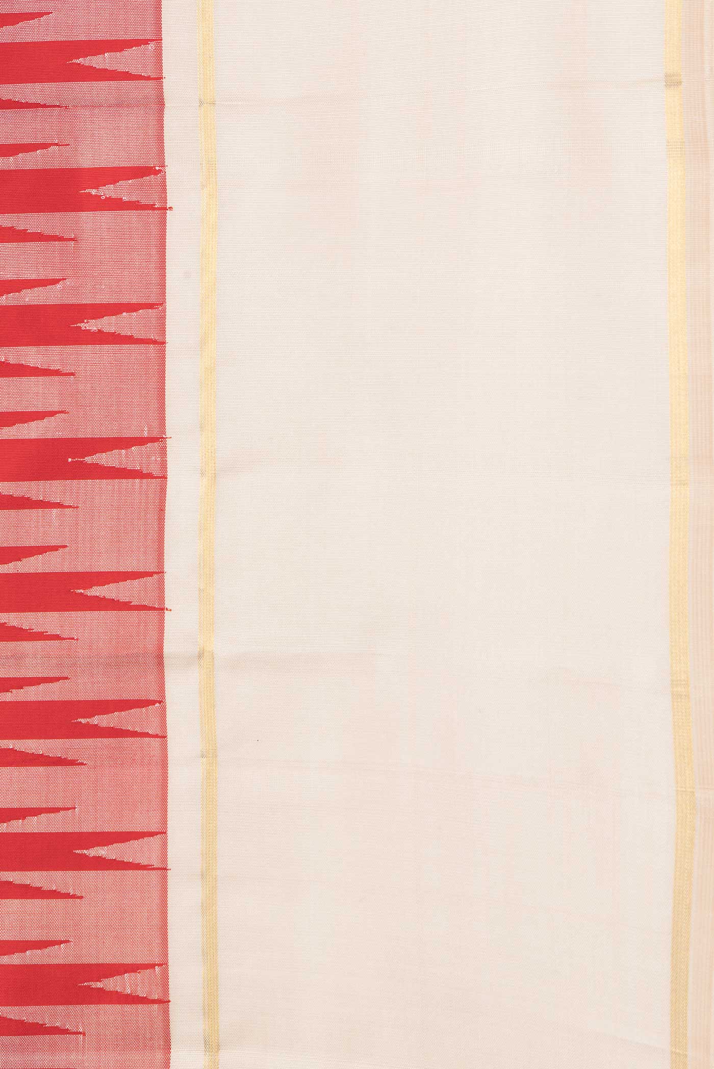 Pure Silk Pure Zari Red Kanchipuram Saree - Image 3