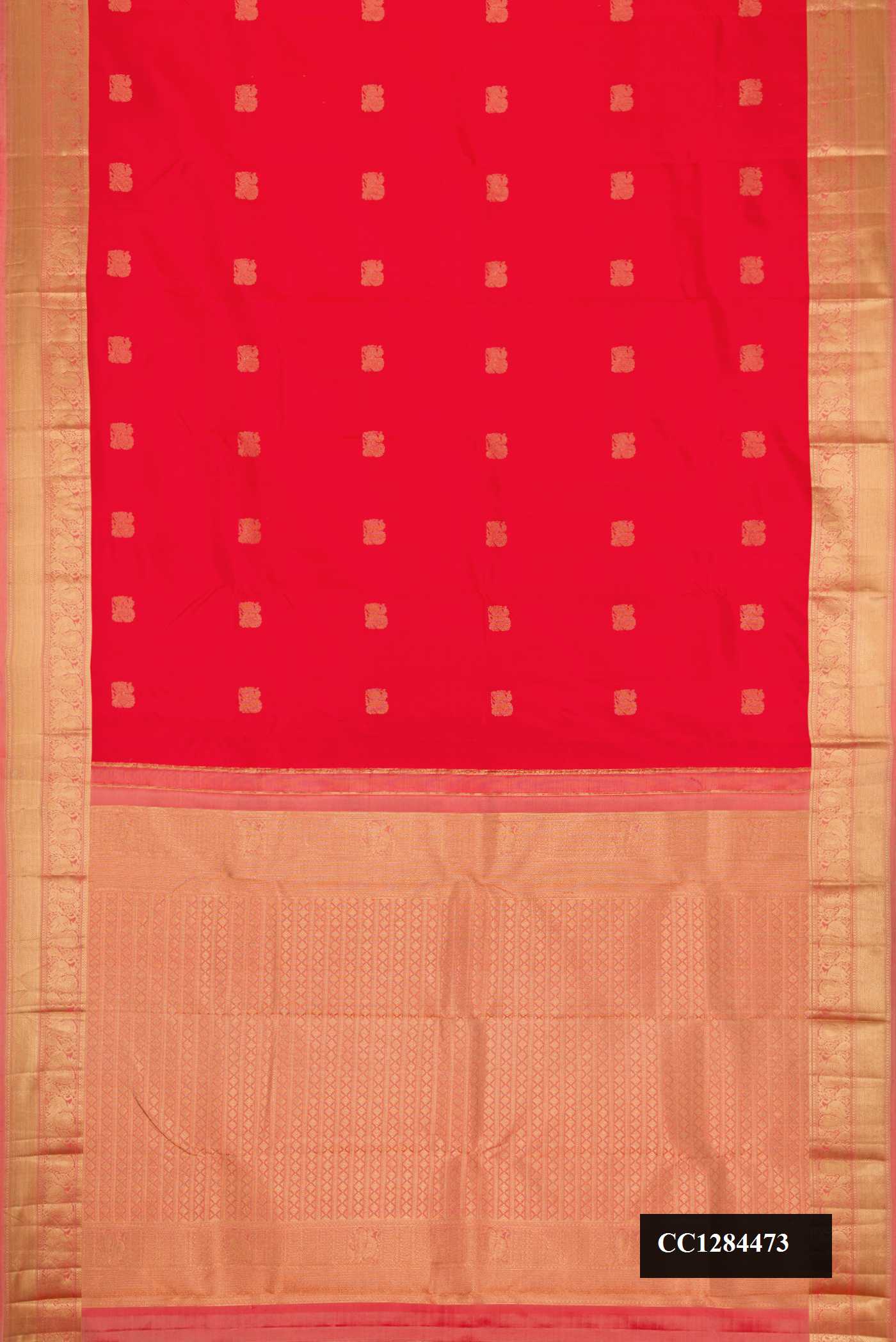Red Dual Tone Kanchipuram Silk Saree