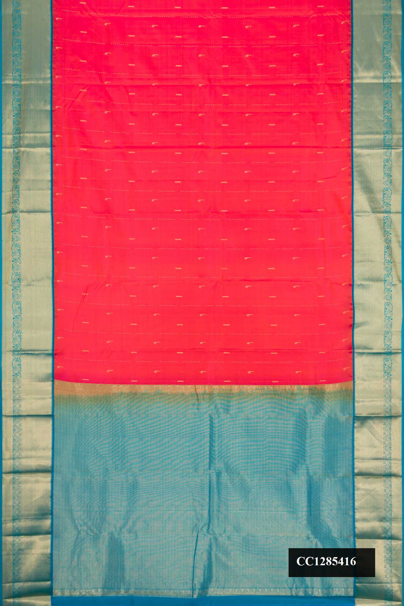Red Dual Tone Kanchipuram Silk Saree