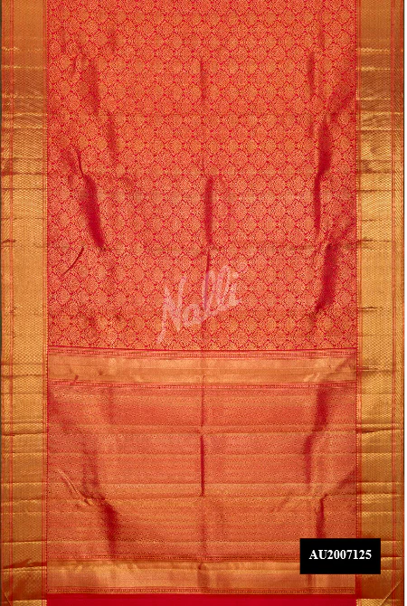 Red Dual Tone Kanchipuram Silk Saree