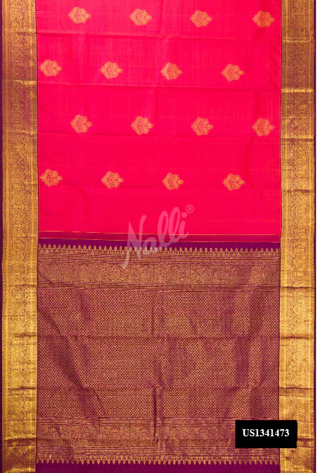 Red Dual Tone Kanchipuram Silk Saree