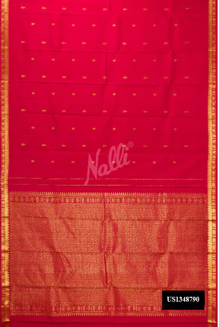 Red Dual Tone Kanchipuram Silk Saree
