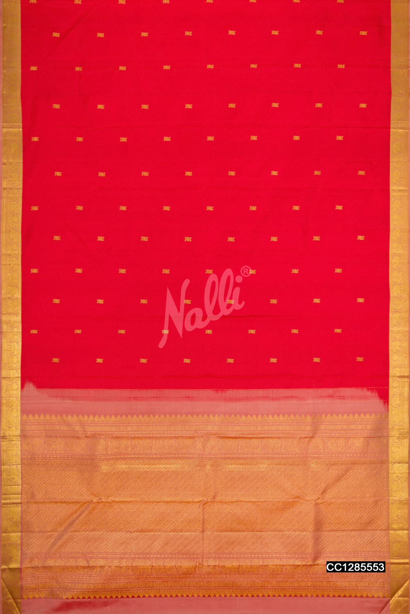 Red Dual Tone Kanchipuram Silk Saree