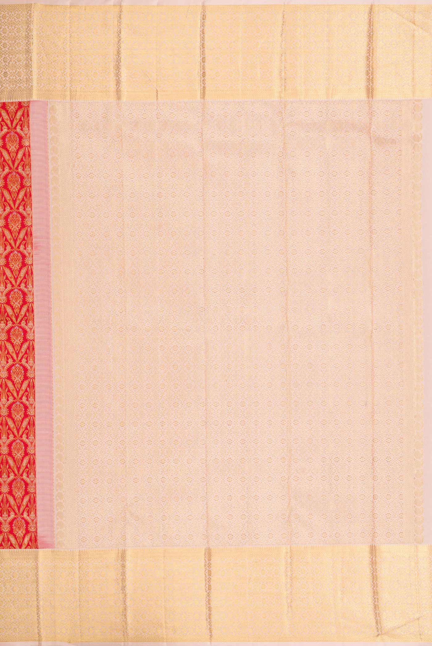 Red Dual Tone Kanchipuram Silk Saree - Image 7