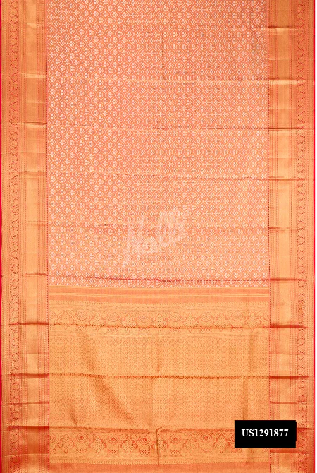 Red Dual Tone Kanchipuram Tissue Silk Saree