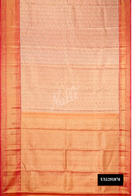 Red Dual Tone Kanchipuram Tissue Silk Saree