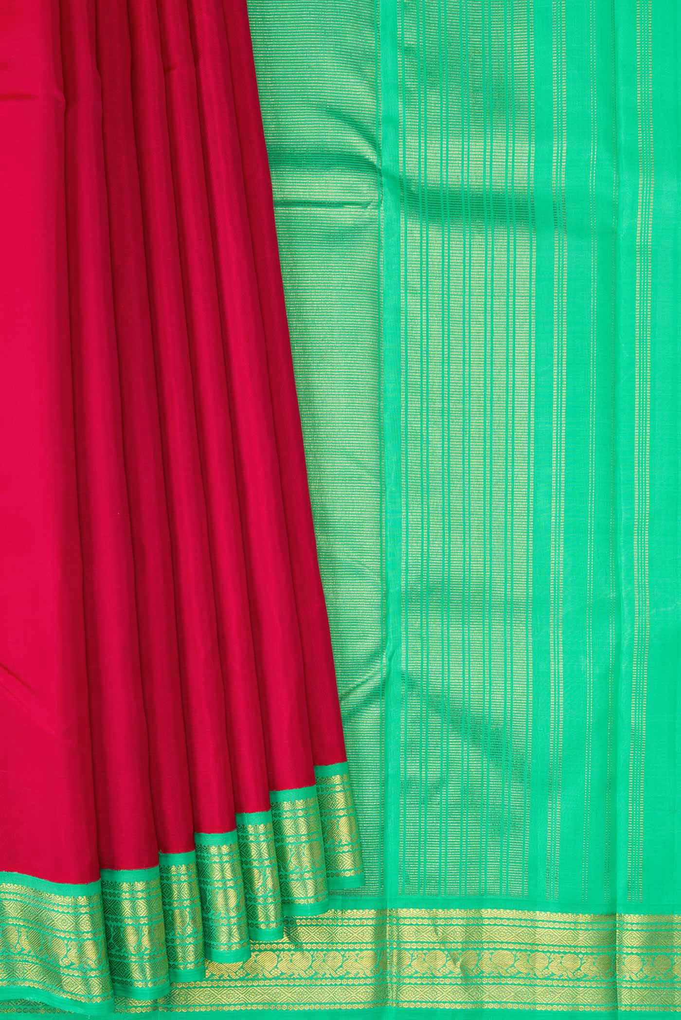 Red Kanjivaram Silk Saree - Image 4