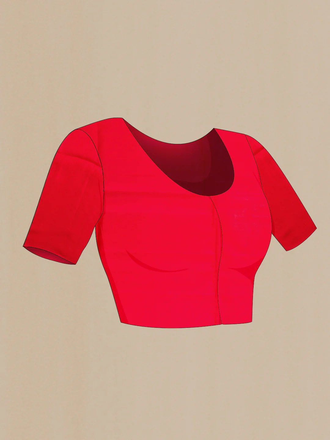 Red with Pink Color Soft Silk Saree - Image 3