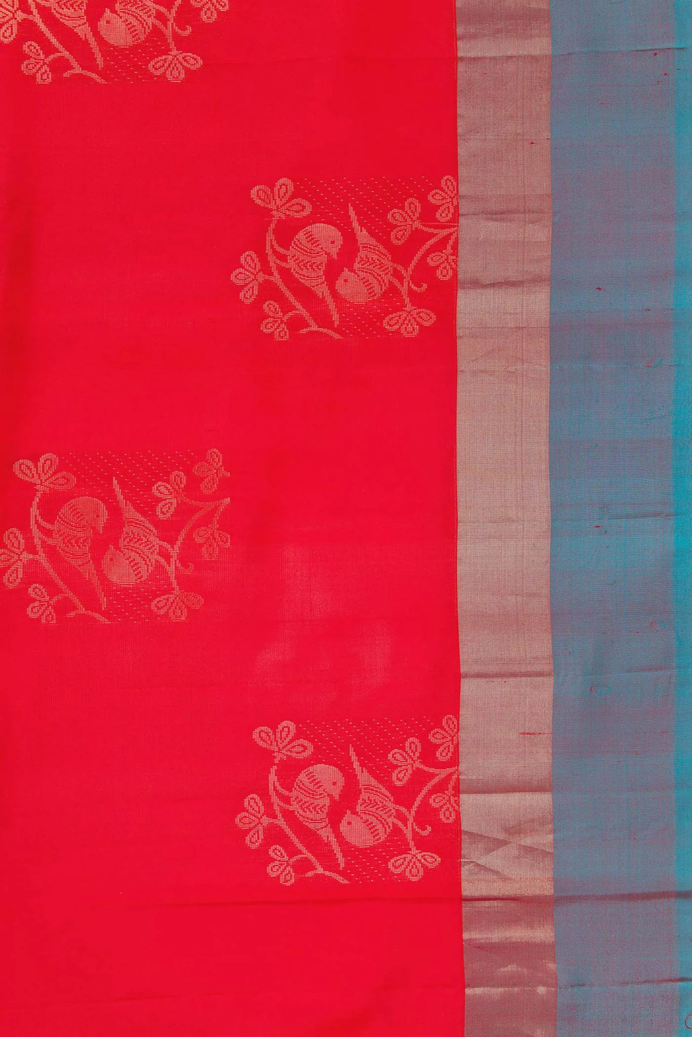 Red Soft Silk Saree - Image 3