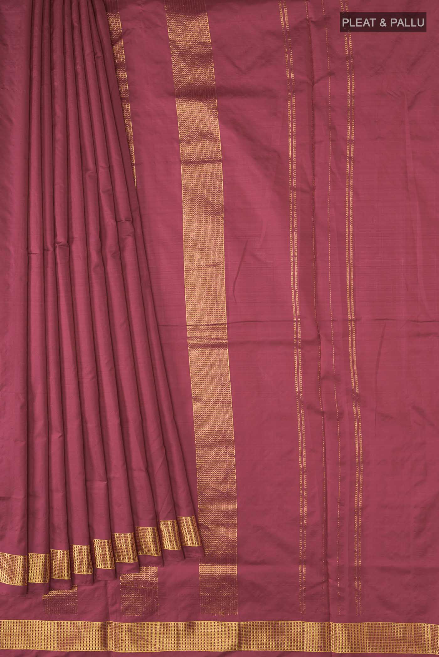 Red Kanjivaram Silk Nine Yards Saree - Image 4