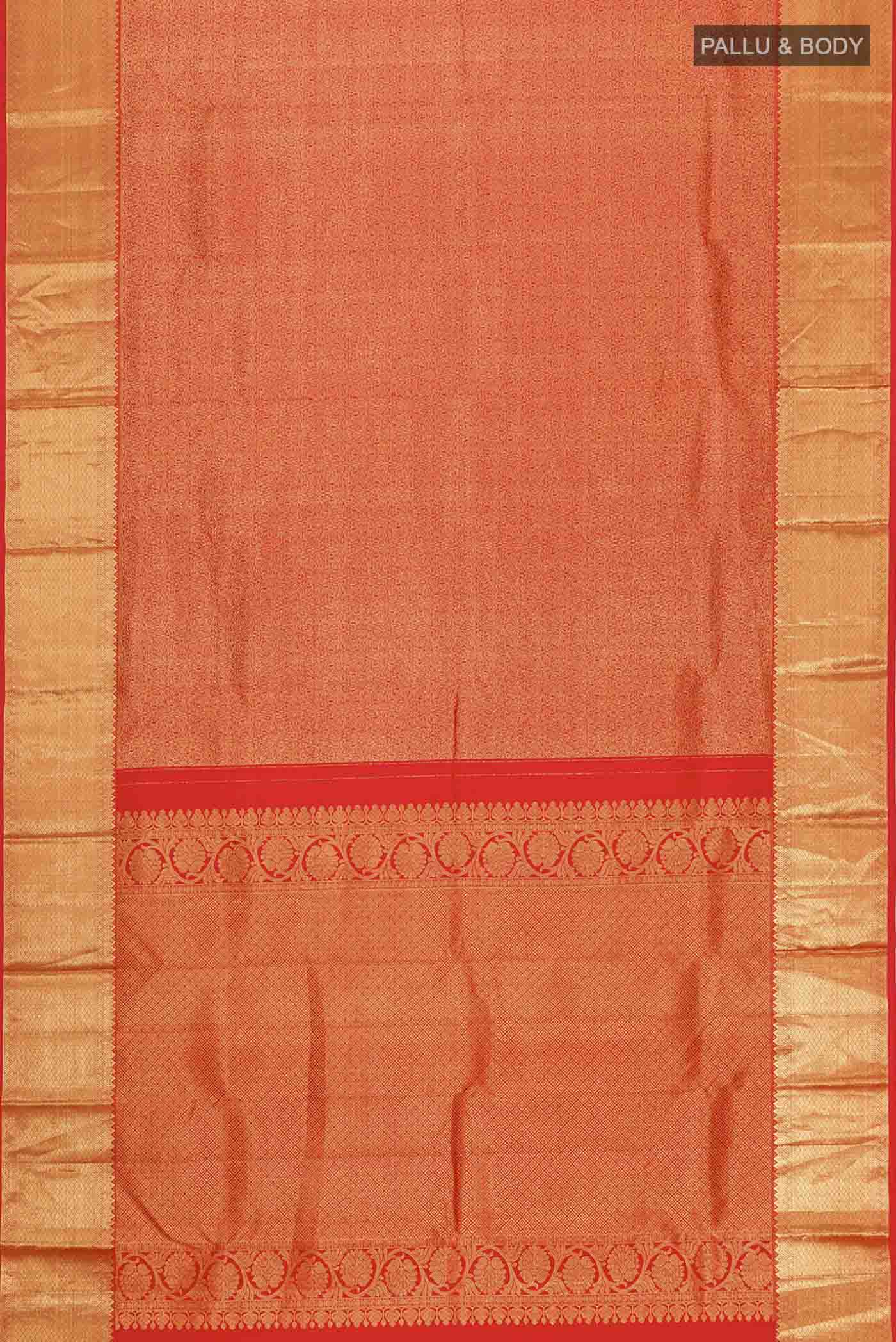Red Kanjivaram Silk Saree - Image 6